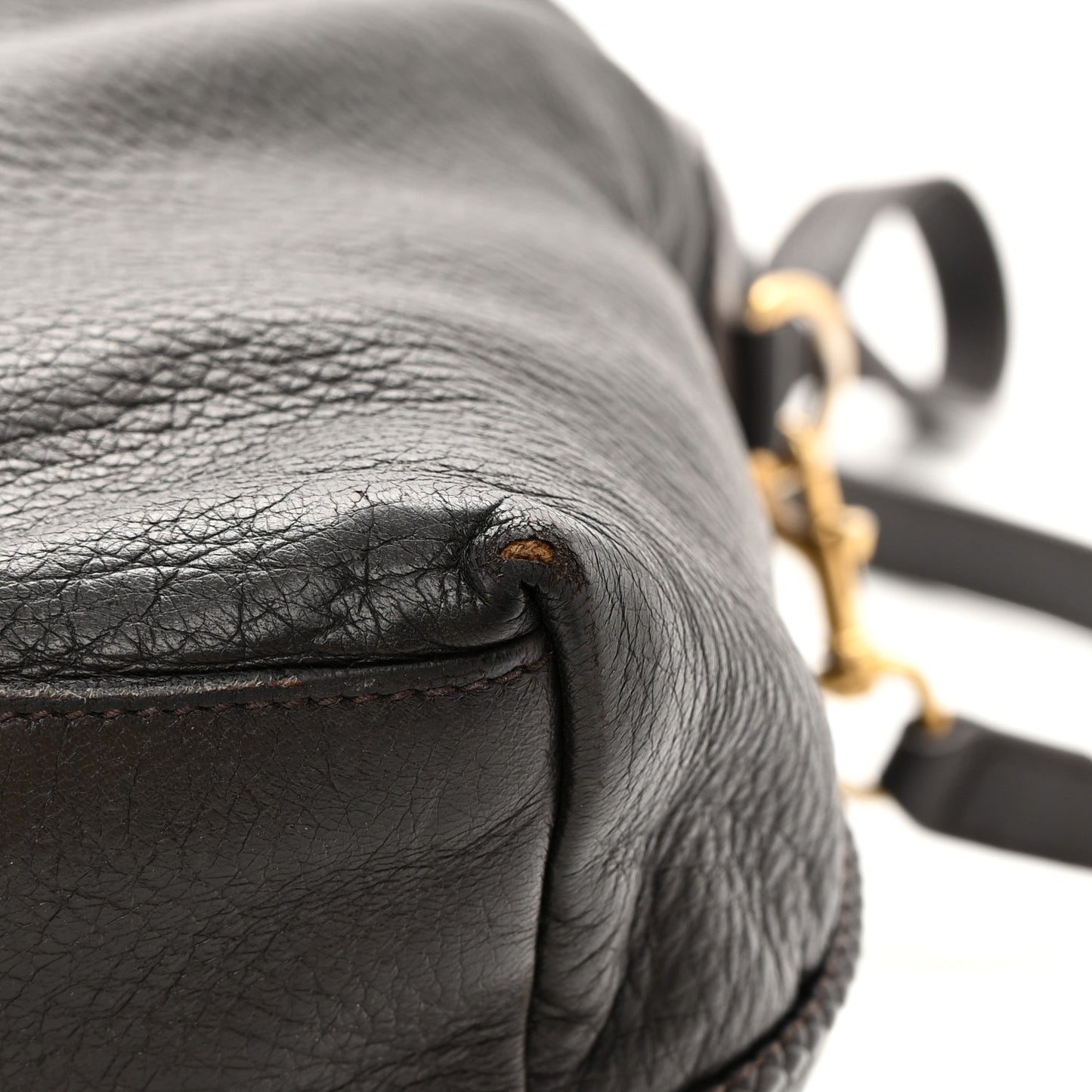 Deerskin Large Hip Bamboo Hobo Dark Cocoa