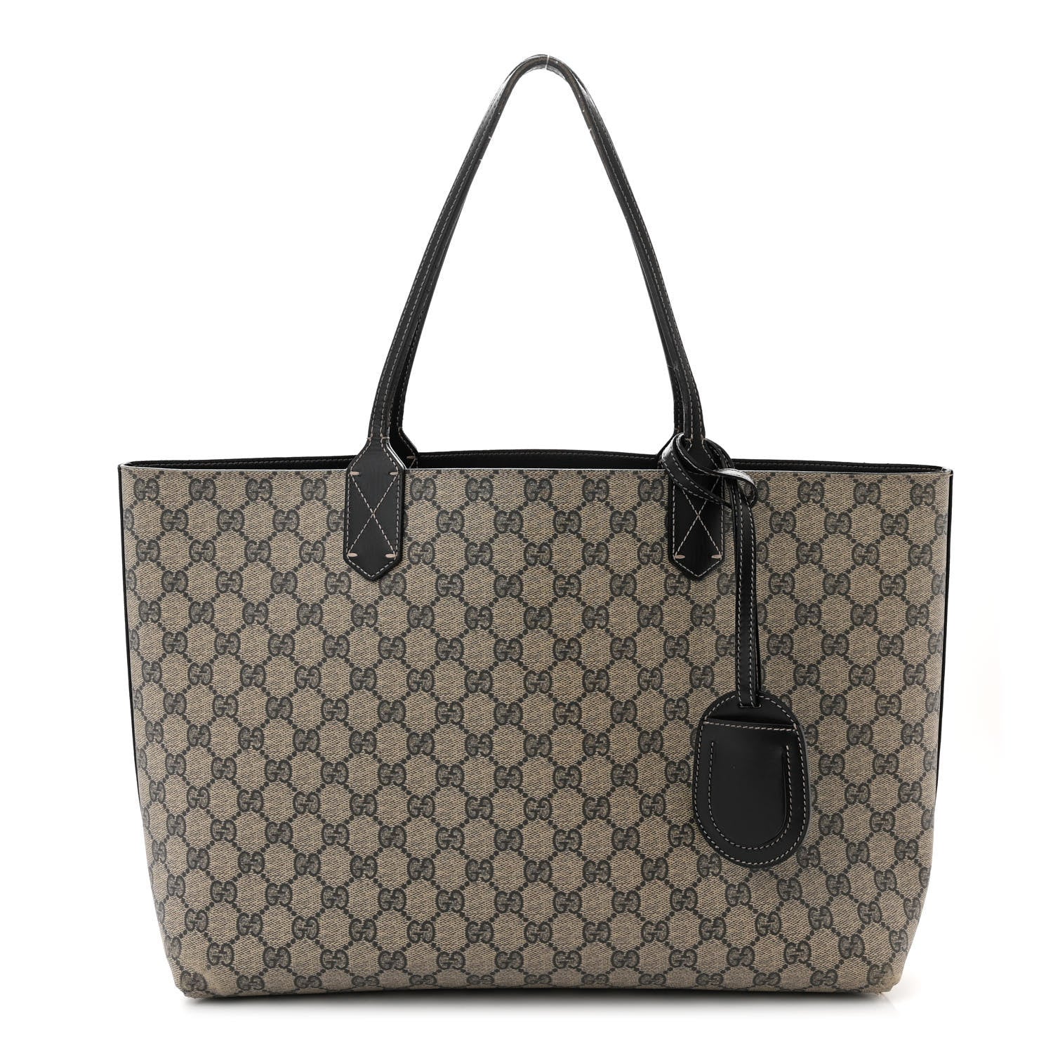 Gucci Calfskin GG Supreme Monogram Medium Reversible Tote Black 1 of 20