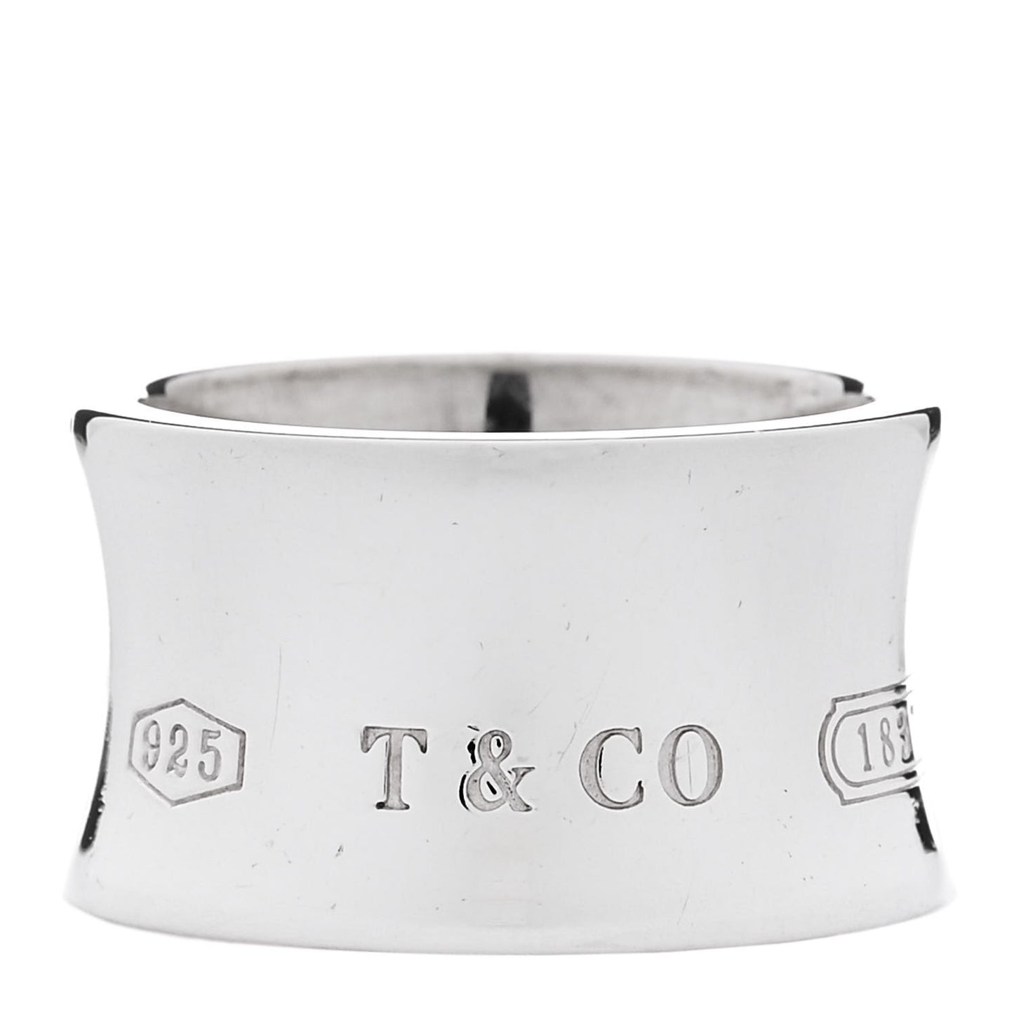 Sterling Silver Wide 1837 Ring 50 5.5