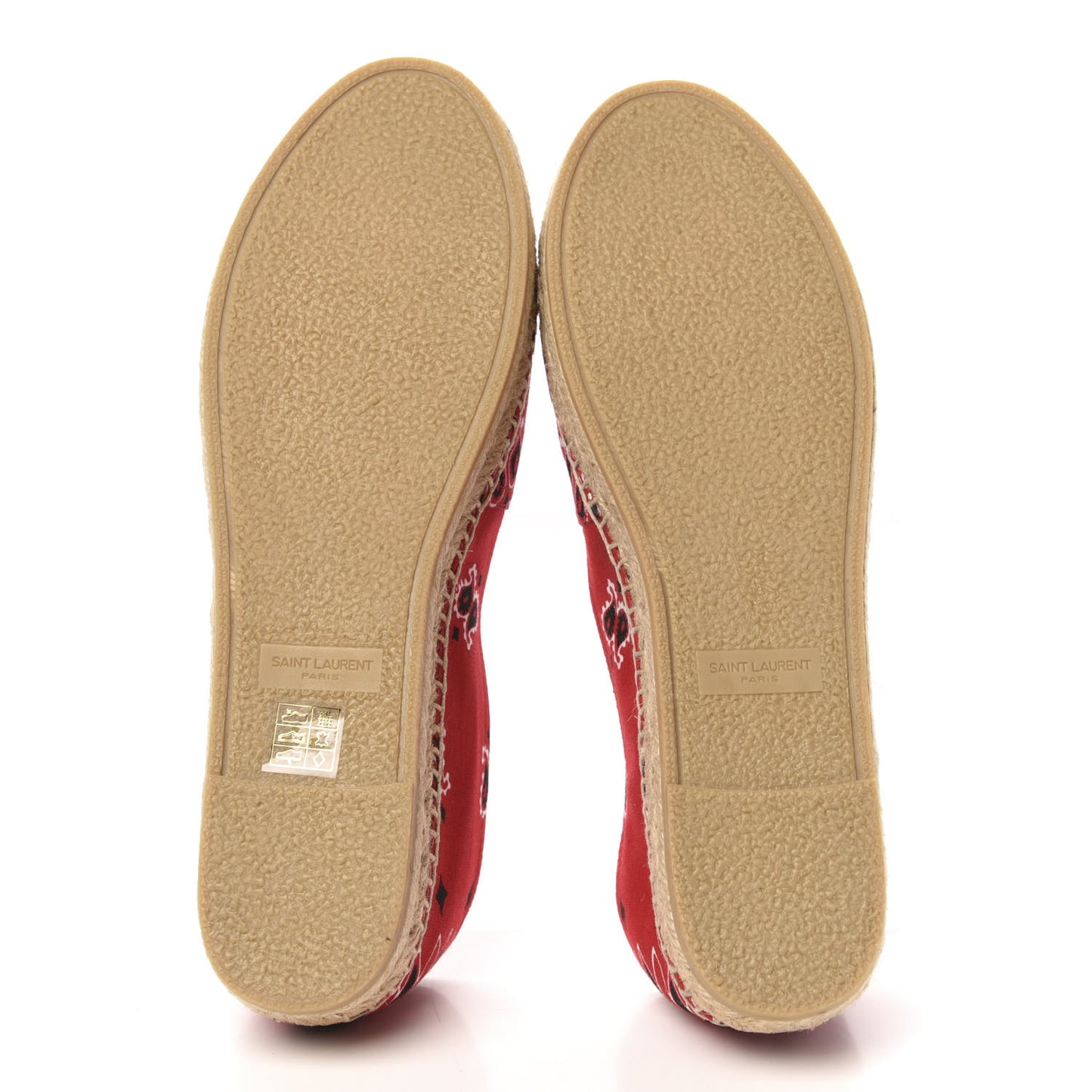 Bandana Print Canvas Espadrilles 39 Red