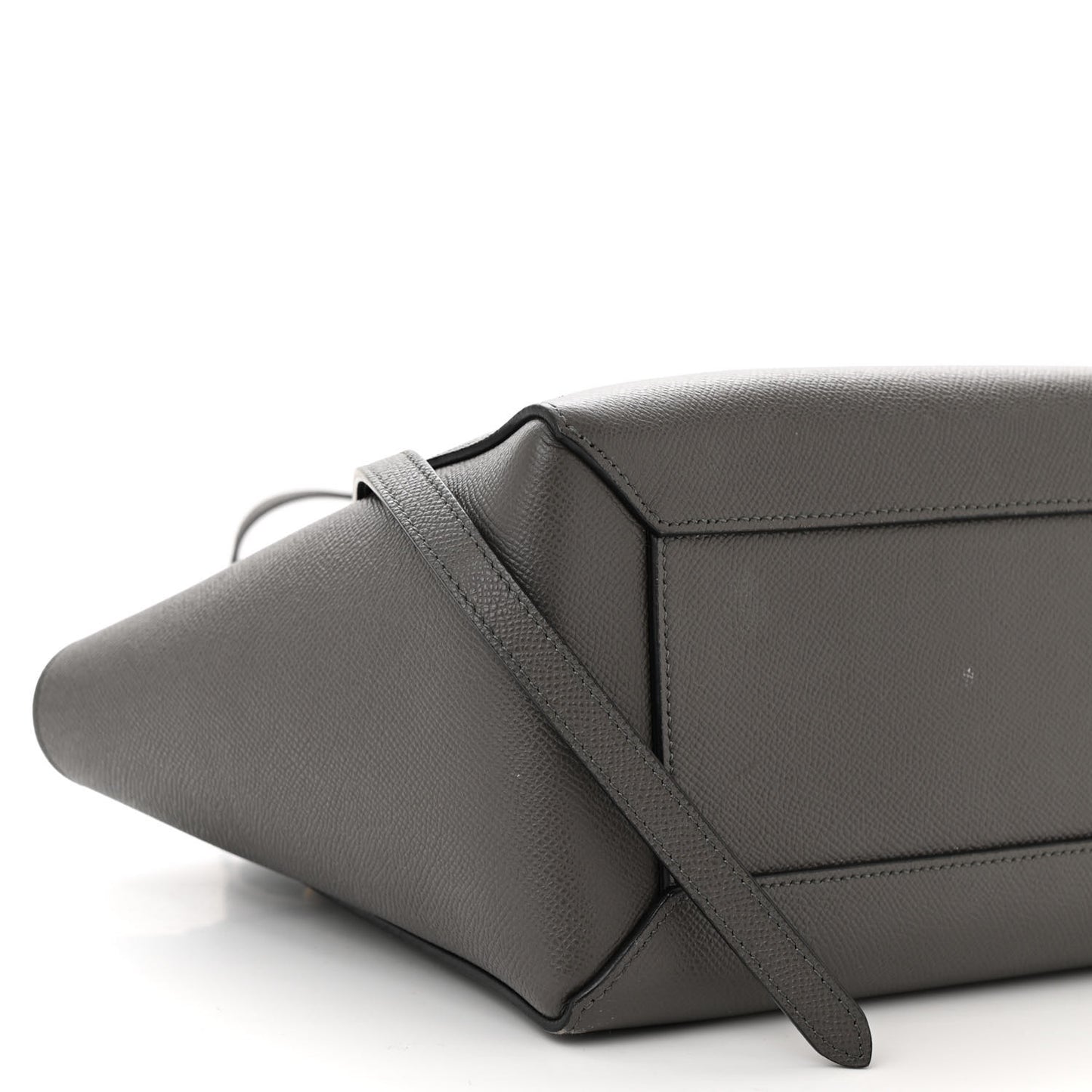 Grained Calfskin Micro Belt Bag Grey
