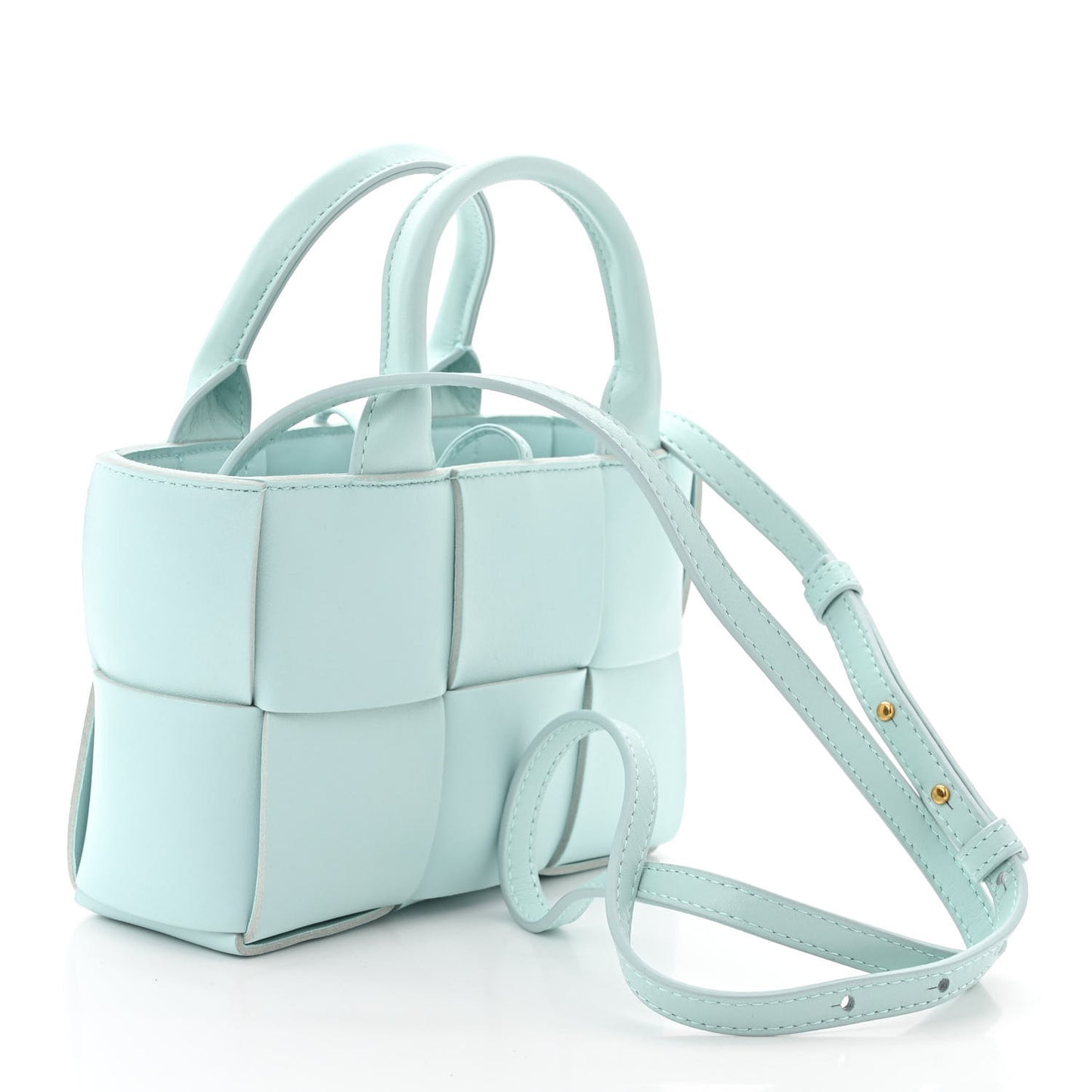 Nappa Maxi Intrecciato Mini Arco Tote Pale Blue