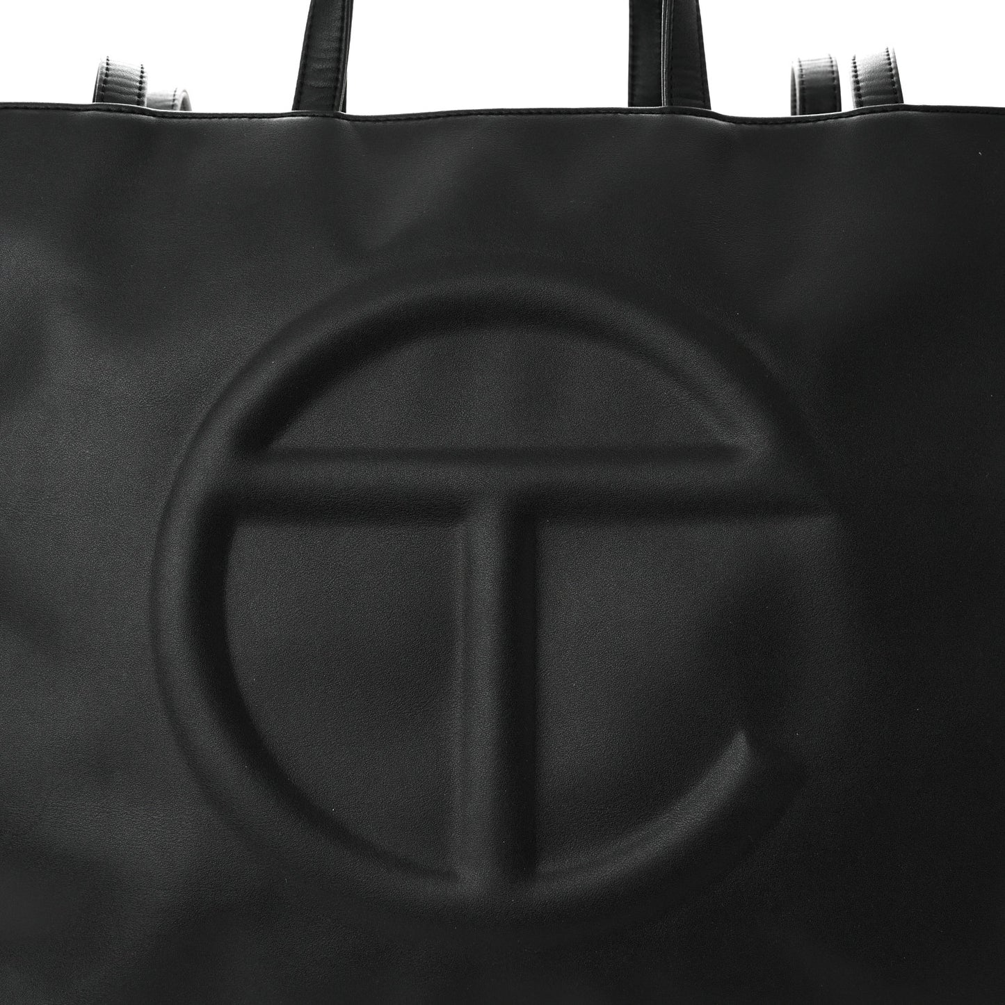 Vegan Leather Large Shopping Bag Black