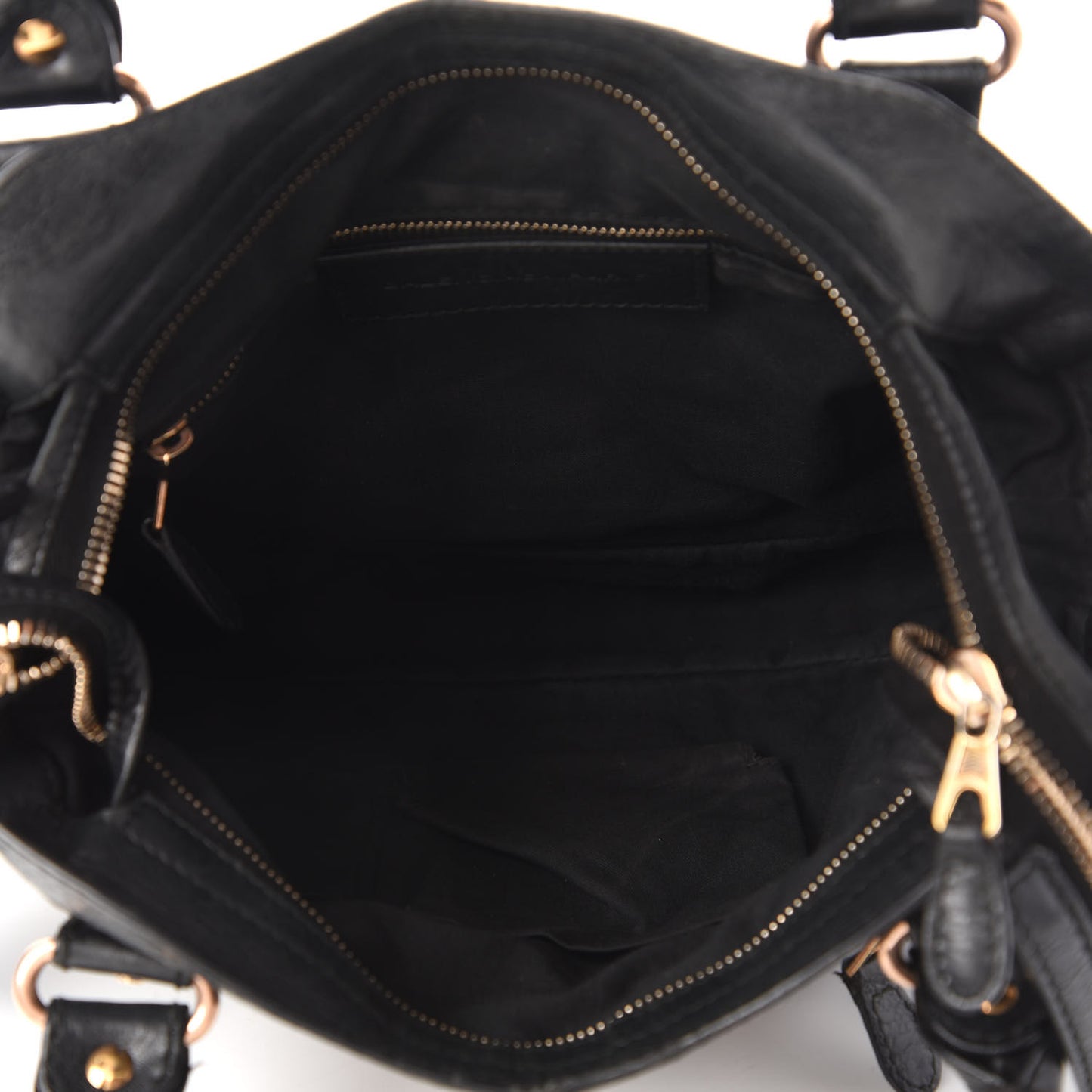Agneau Giant 12 Rose Gold Hardware Town Black