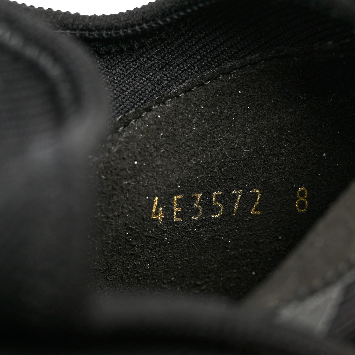 Knit Fabric Logo Mens Running Sneakers 8 Black