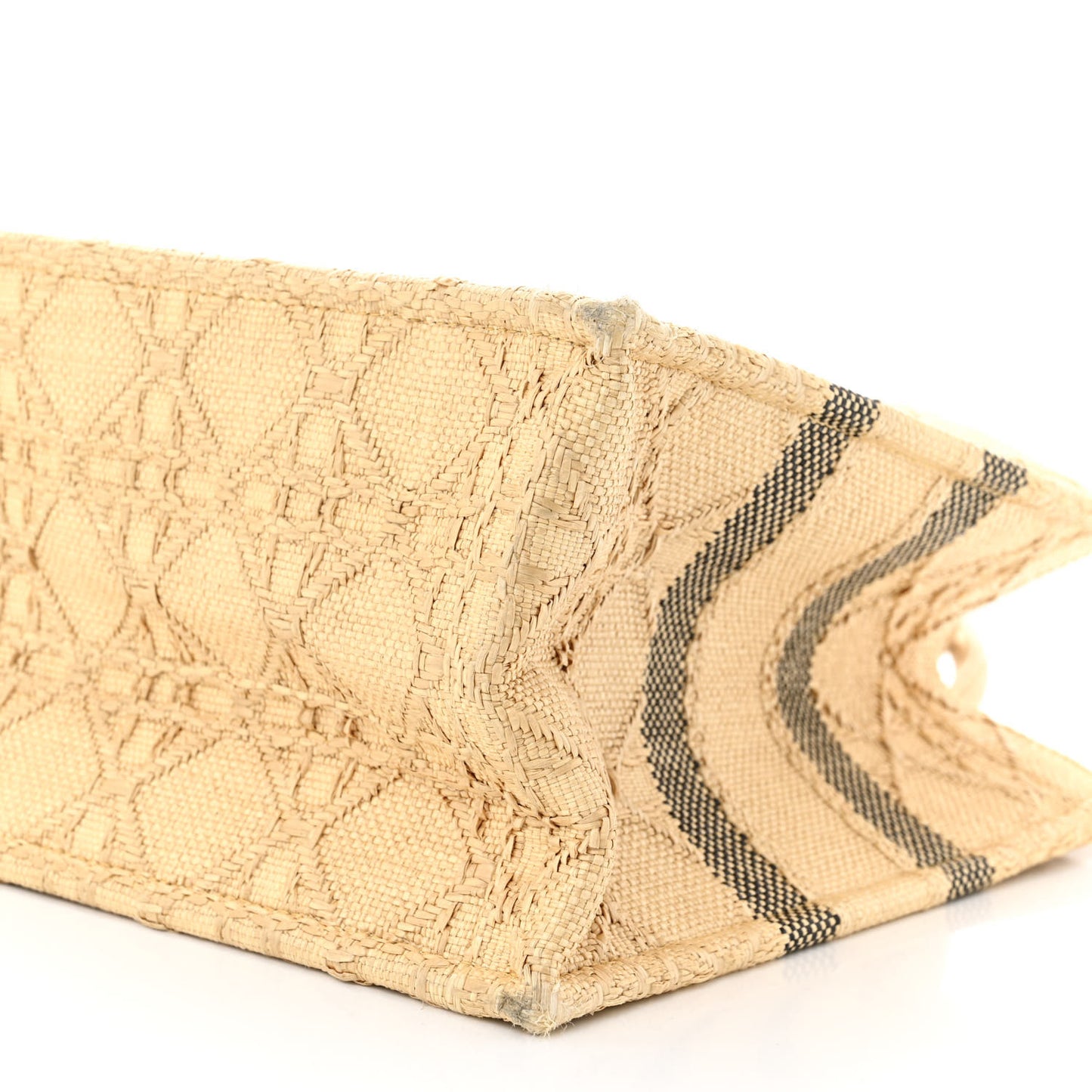 Raffia Cannage Medium Book Tote Natural