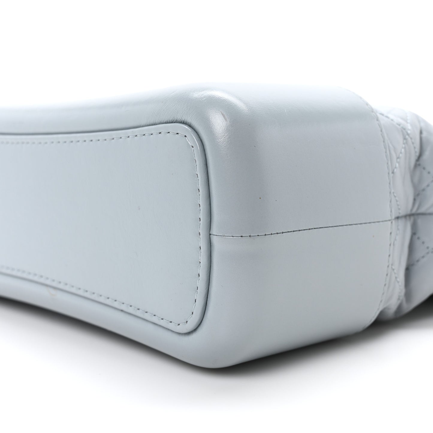 Aged Calfskin Quilted Medium Gabrielle Hobo Light Blue