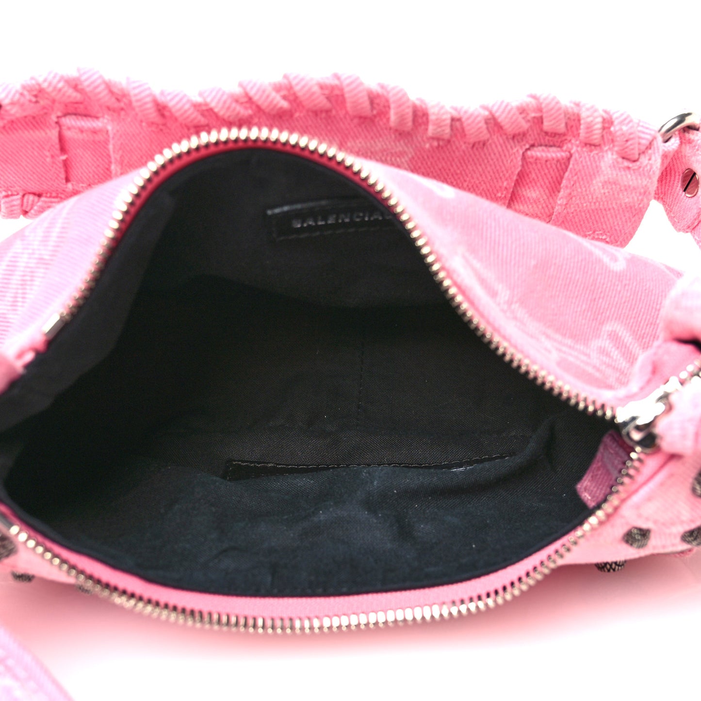 Denim BB Monogram Le Cagole Shoulder Bag XS Pink