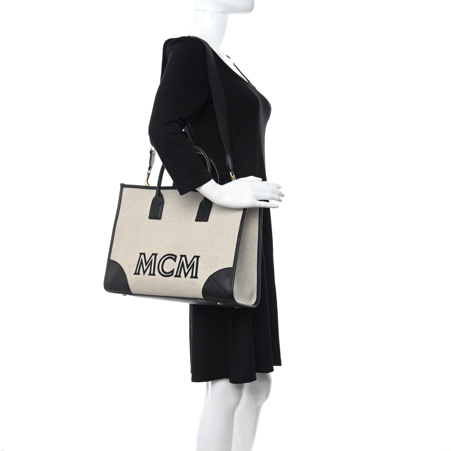 Canvas Logo Large Munchen Tote Black