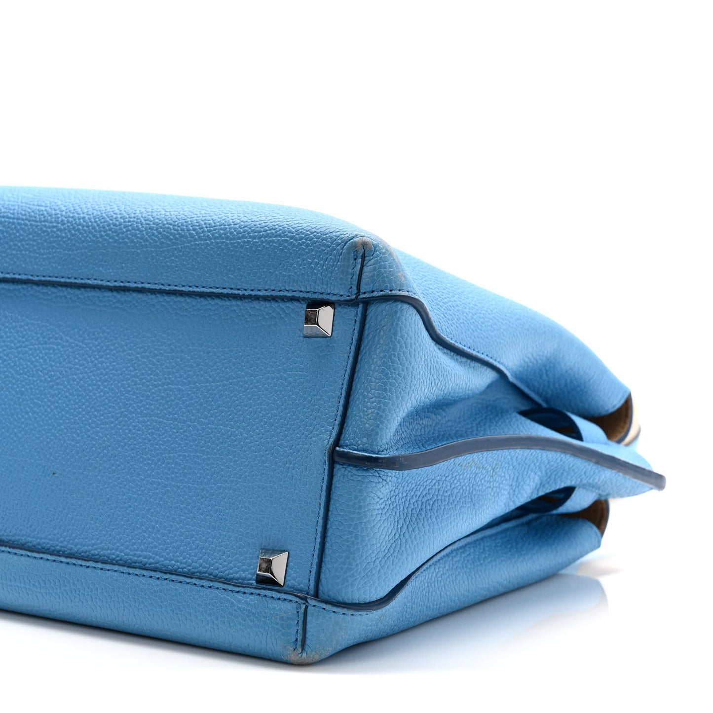 Grained Calfskin Mini Milla Tote Tile Blue