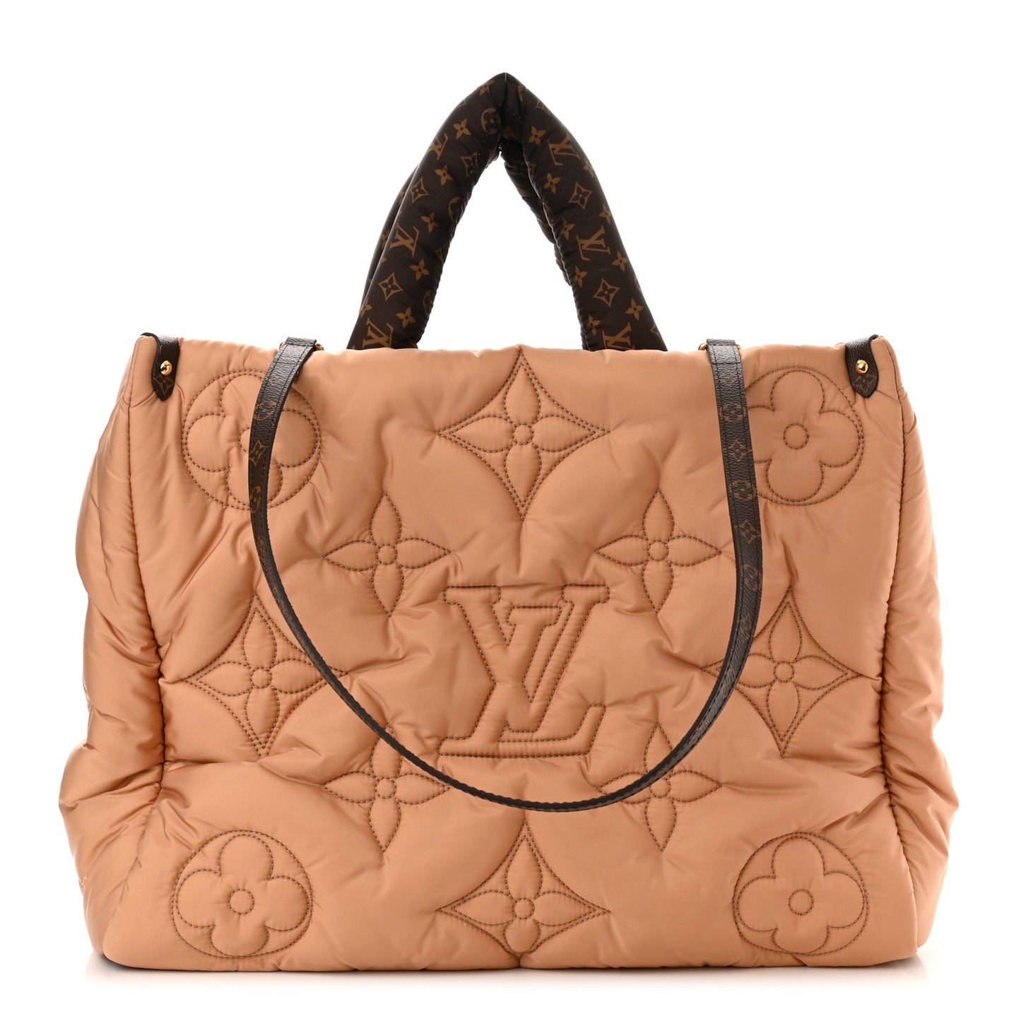 Econyl Monogram Pillow Giant Onthego GM Beige