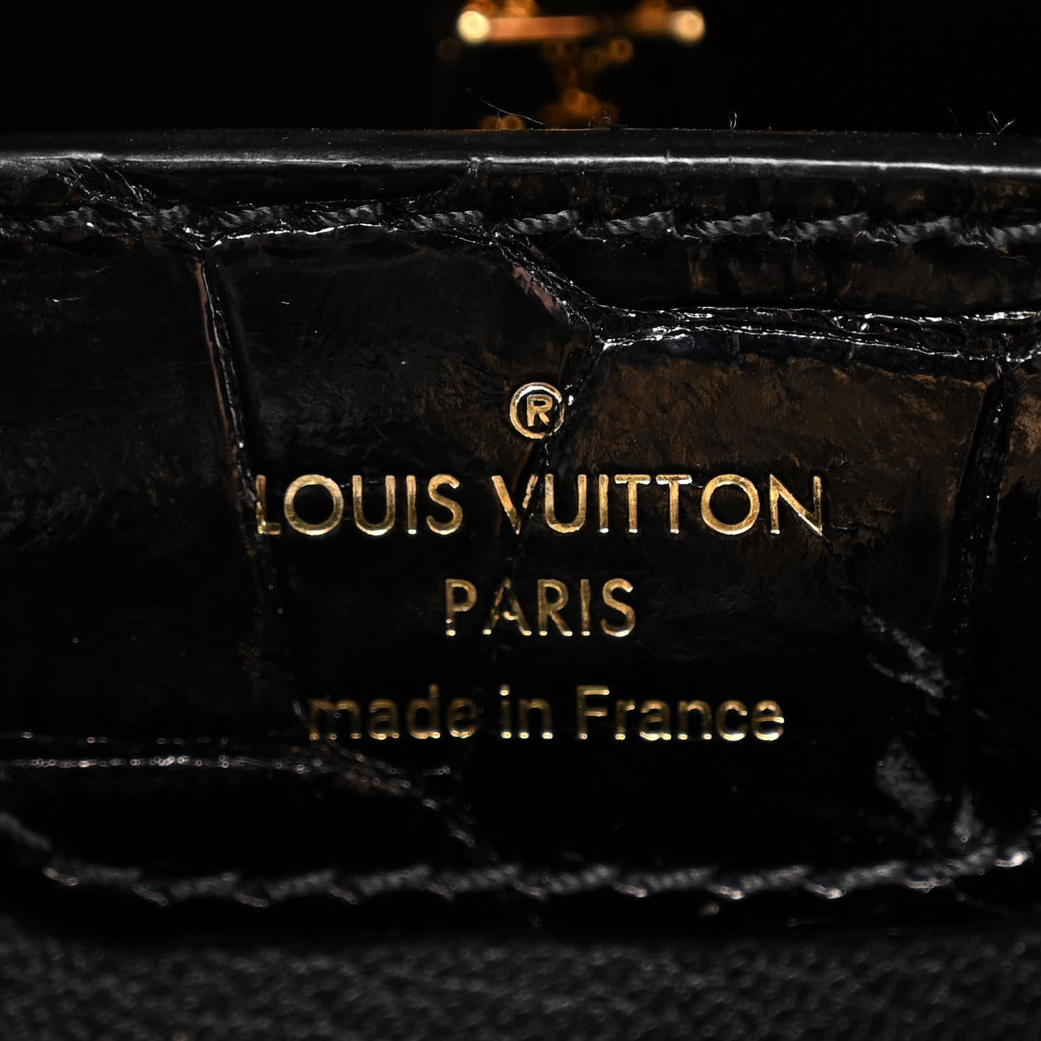 Louis Vuitton Brilliant Alligator Capucines BB Black 6 of 11