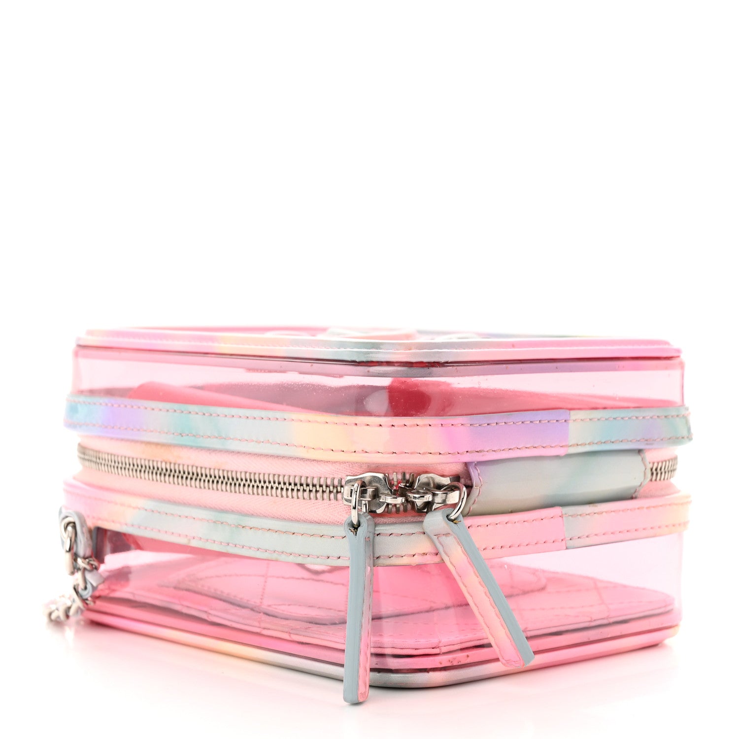 Chanel PVC Patent Calfskin Patent Lambskin Vertical Vanity Case Pink 4 of 10