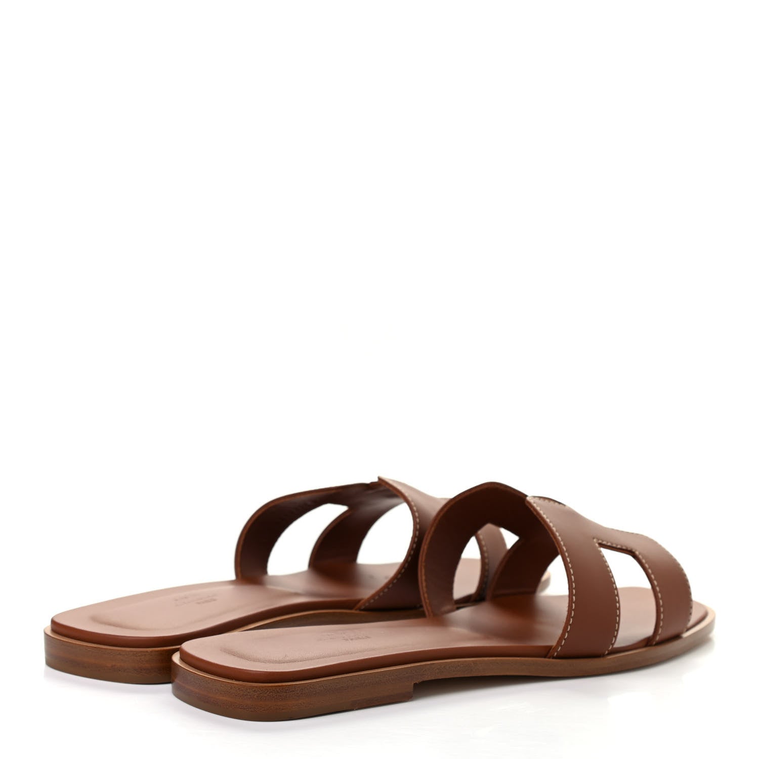 Hermes Box Calfskin Oran Sandals 40 Gold 4 of 8