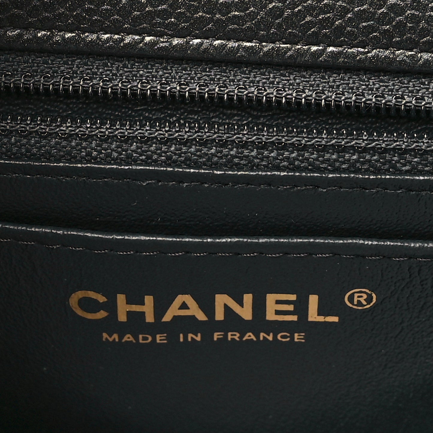 Metallic Caviar Quilted Mini Rectangular Flap Dark Grey
