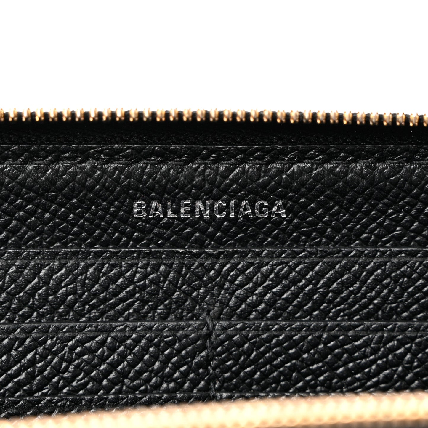 Grained Calfskin BB Continental Zip Around Wallet Black