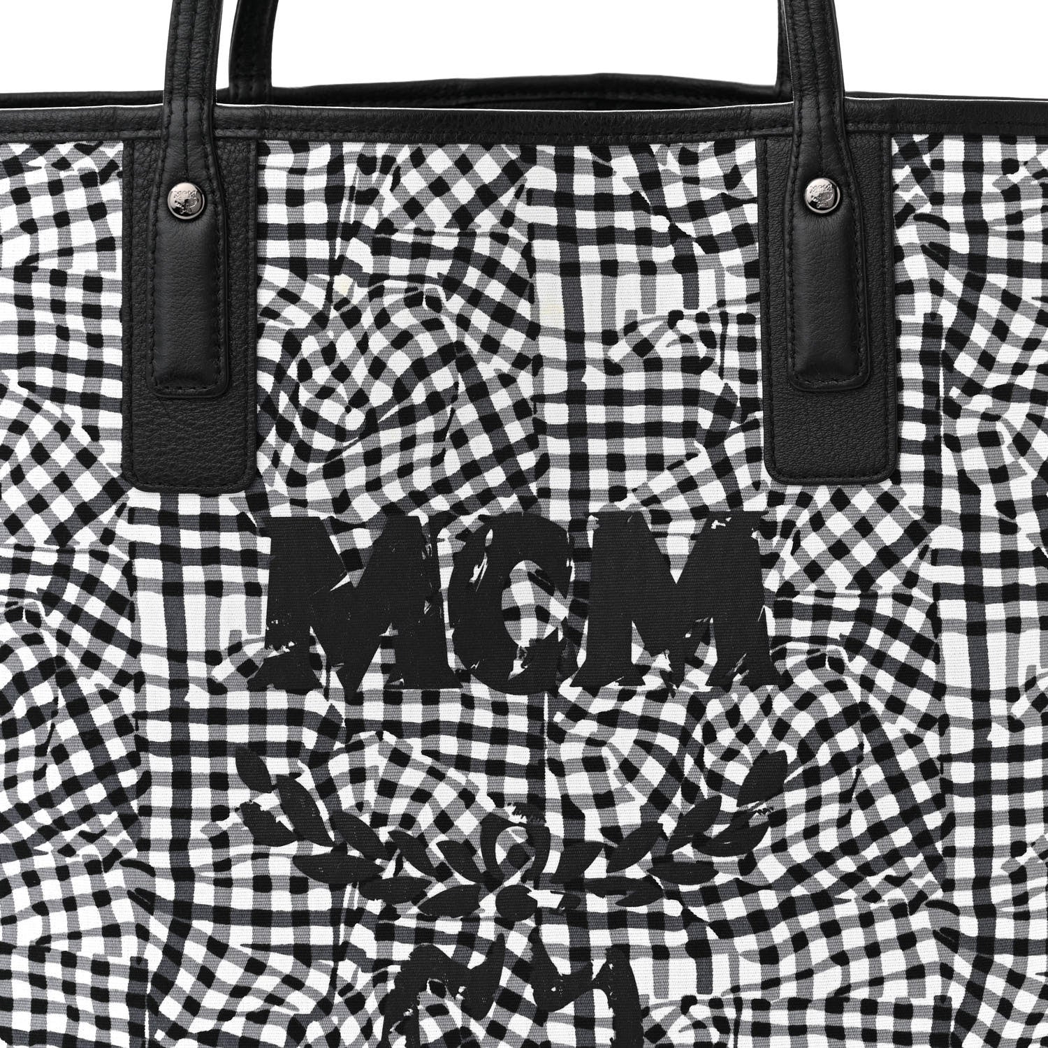 MCM Visetos Medium Liz Reversible Shopper Tote Black 11 of 16