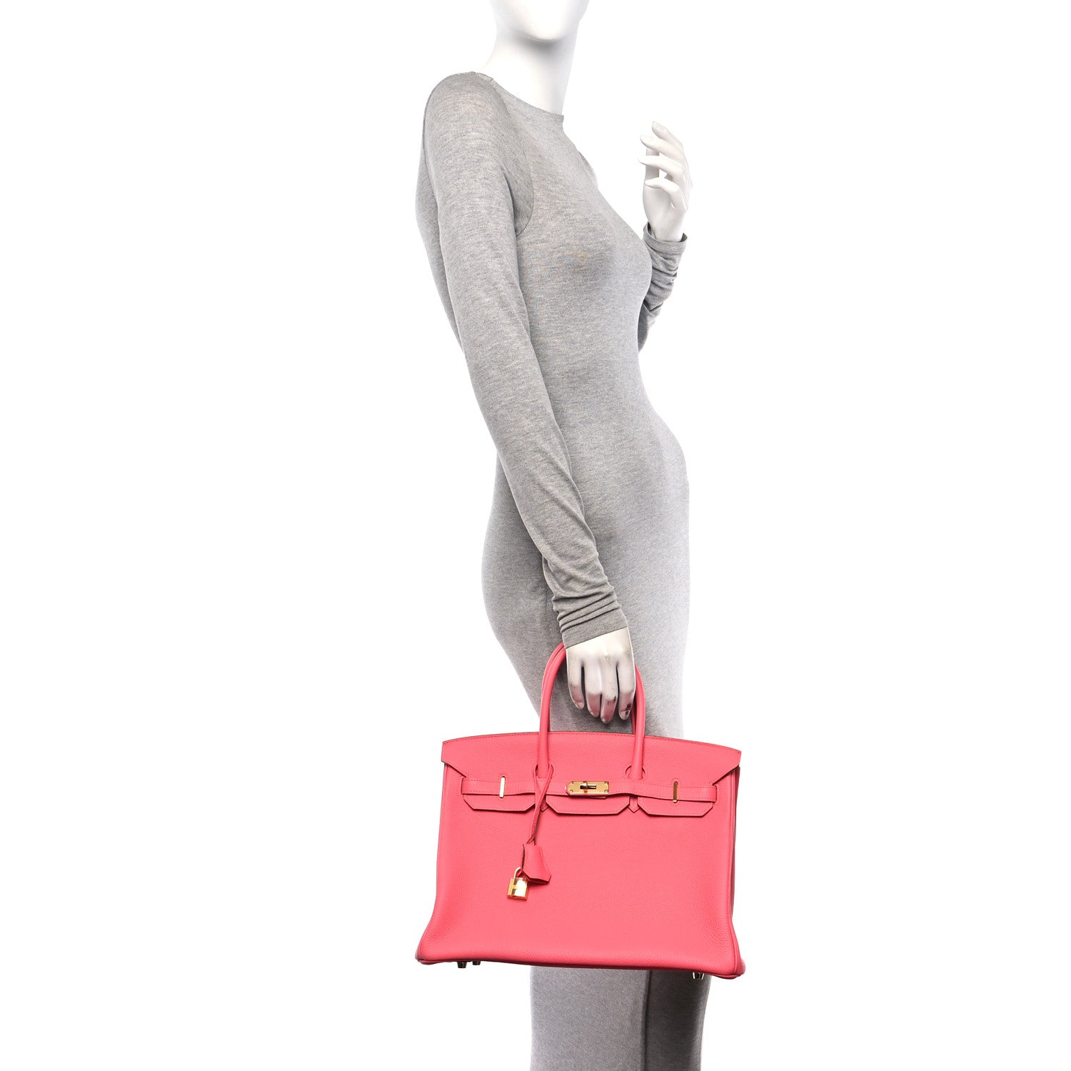 Hermes Togo Birkin 35 Rose Lipstick 2 of 11