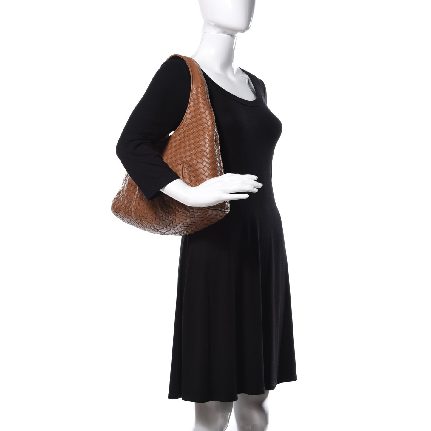 Nappa Intrecciato Ball Hobo Noce
