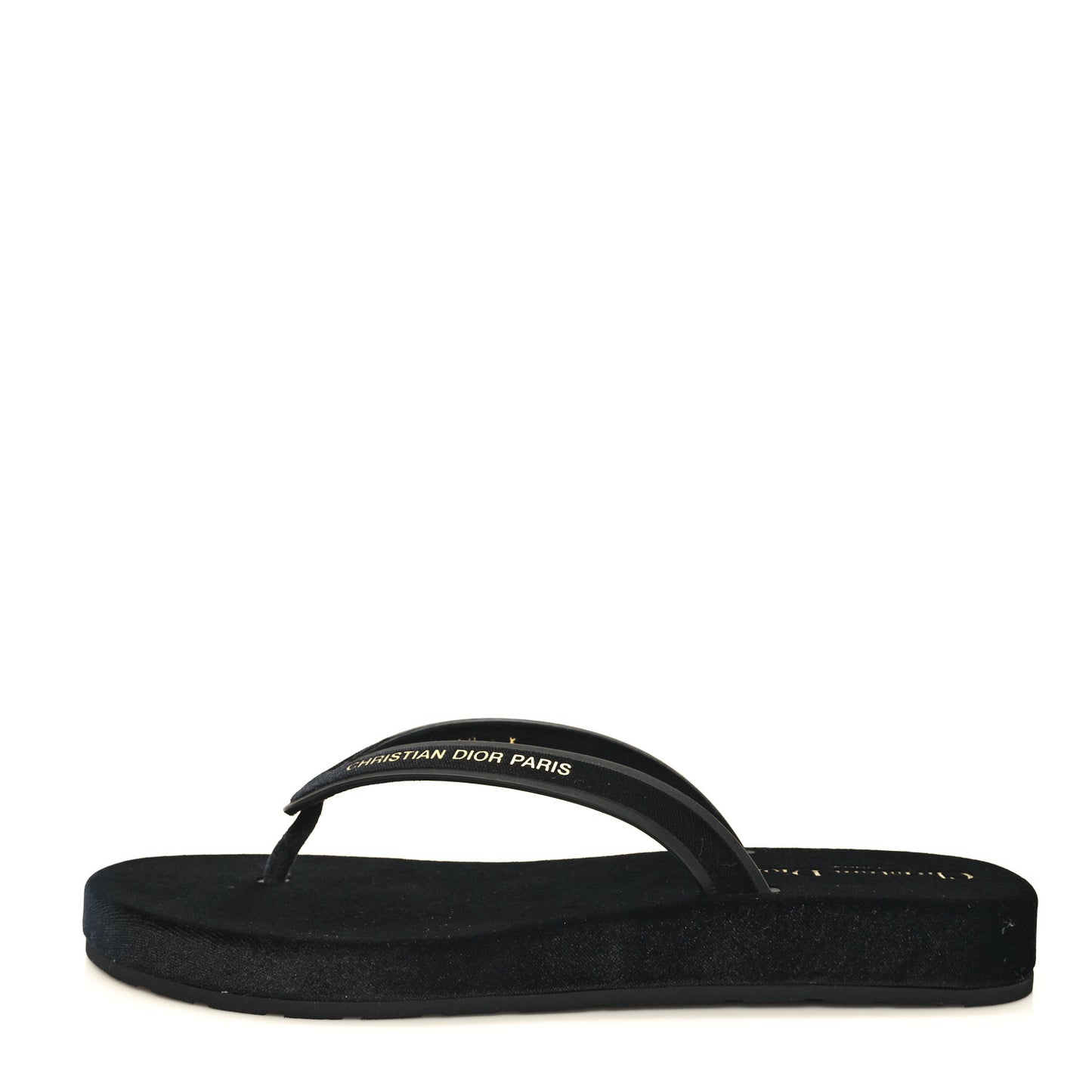 Velvet Diorsea Thong Sandals 40 Black