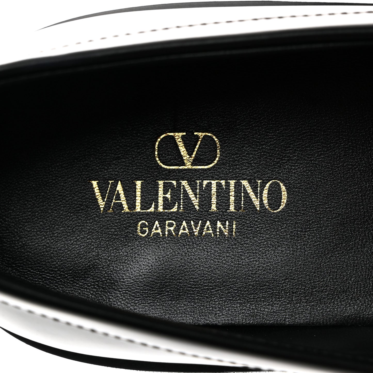 Calfskin Rockstud Loafers 38.5 Black