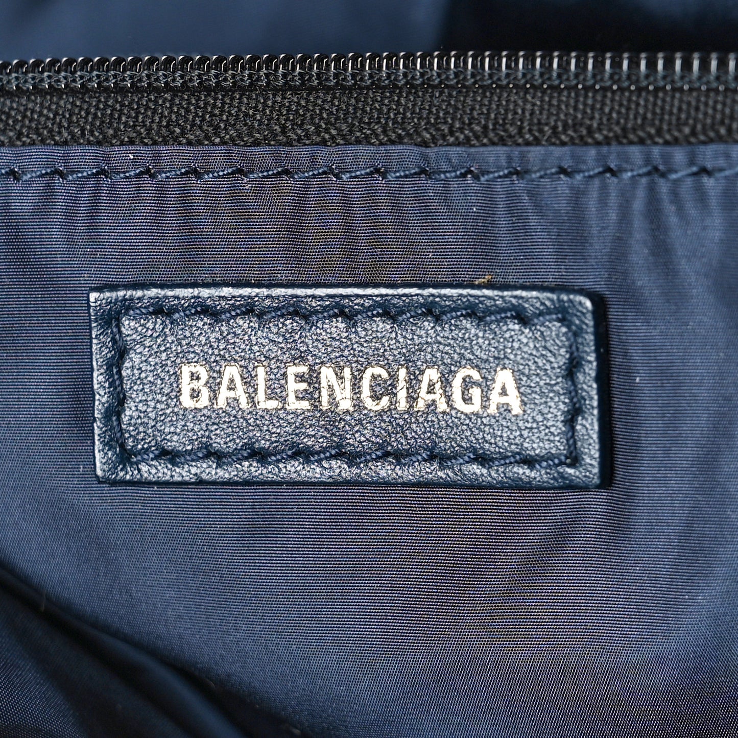 Sport Nylon Logo Embroidered Large Wheel Backpack Navy Blue Red