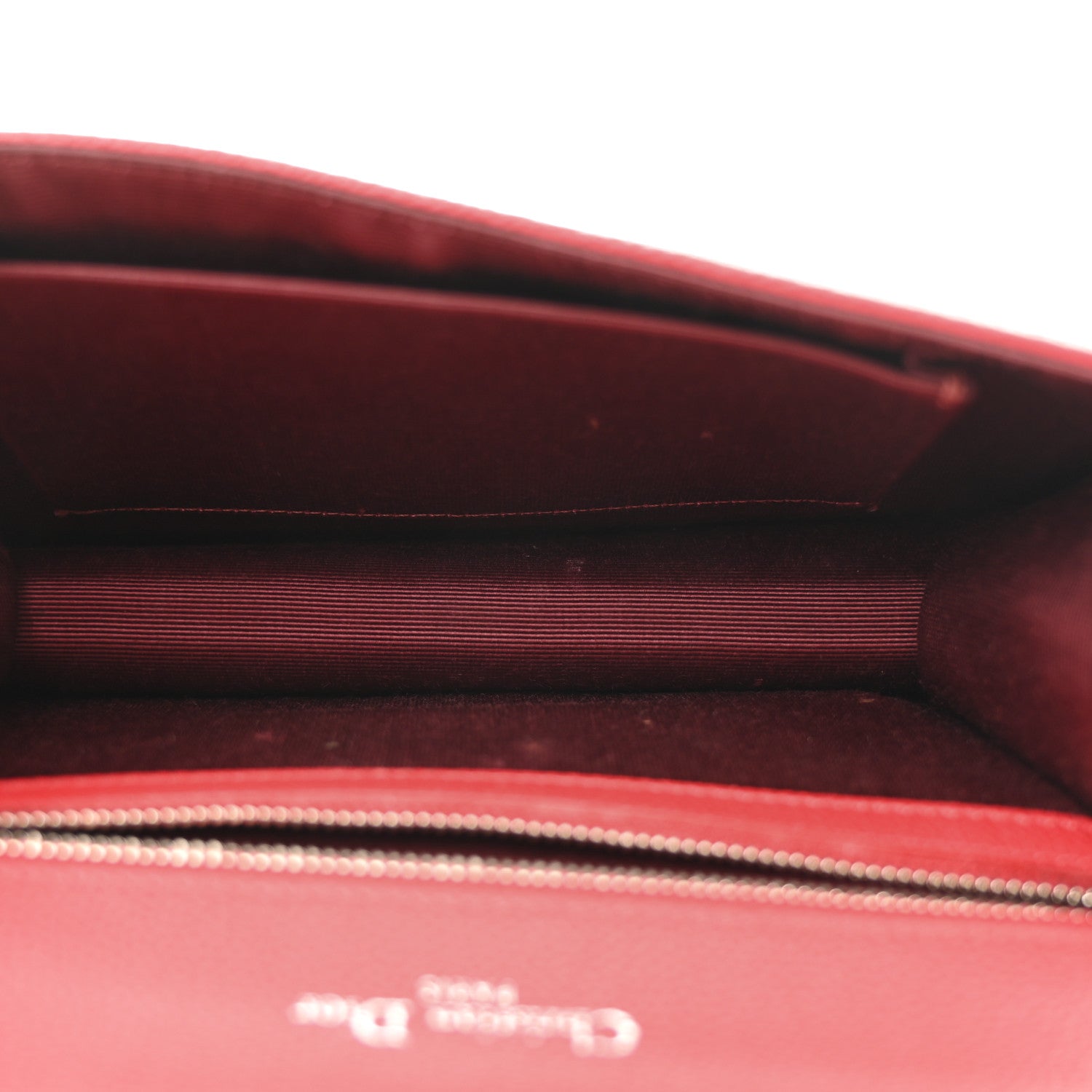 Christian Dior Grained Calfskin Small Diorama Flap Bag Red 5 of 13