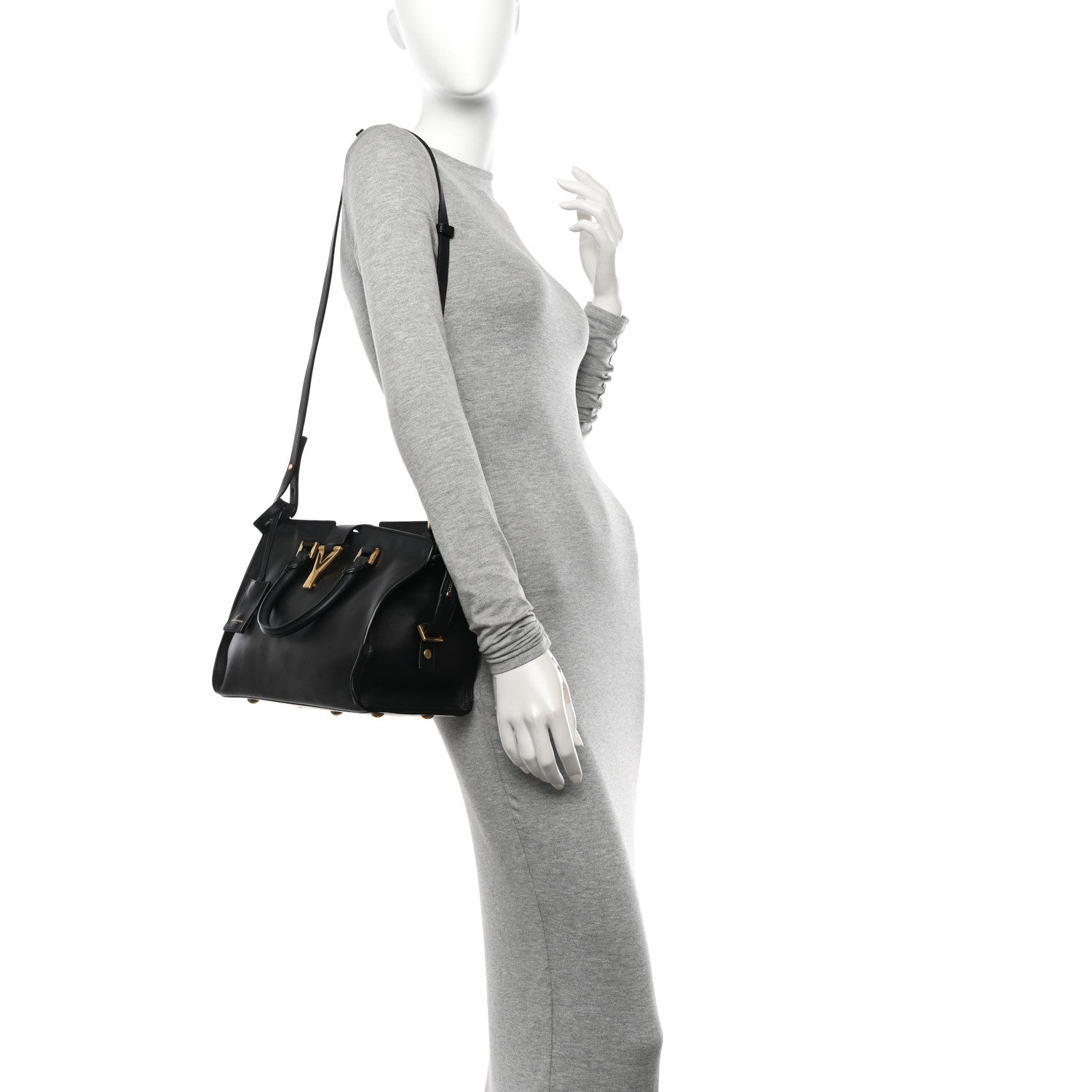 Saint Laurent Calfskin Small Classic Y Cabas Black 2 of 10