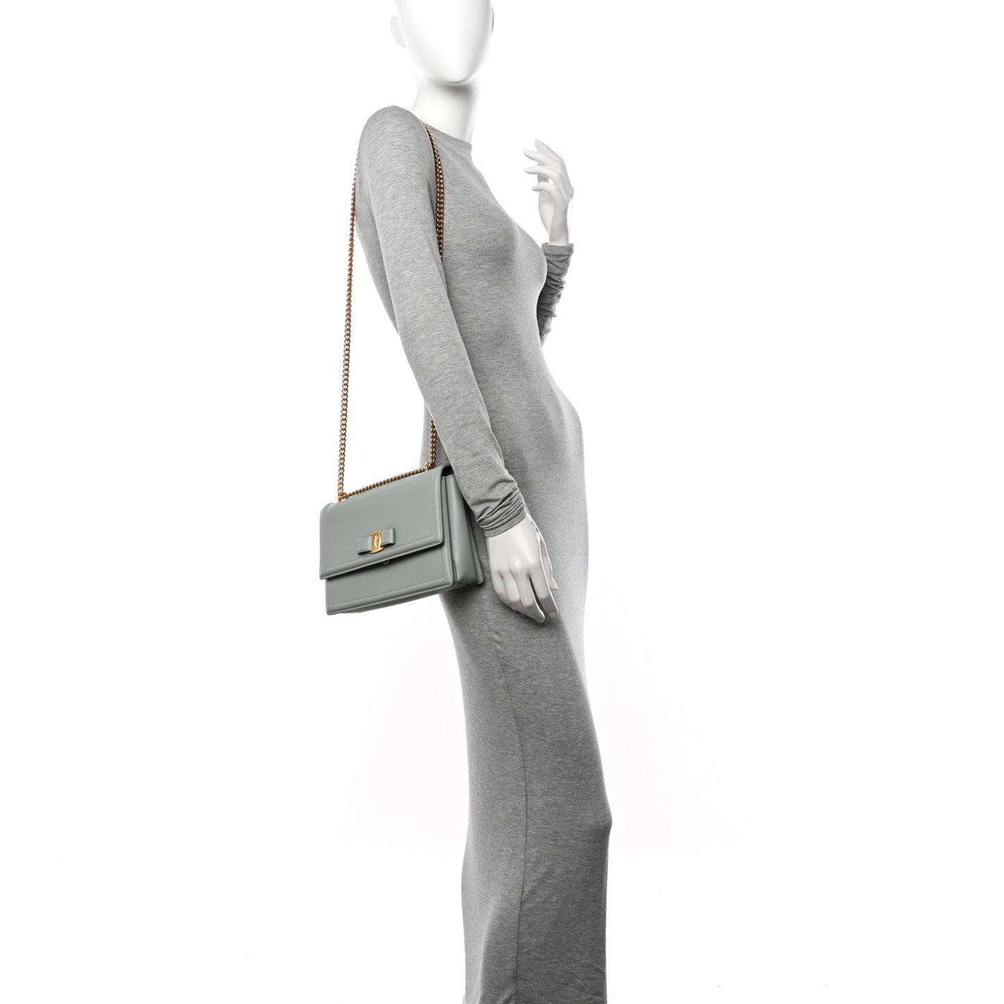 Printed Calfskin Ginny Shoulder Bag Opal