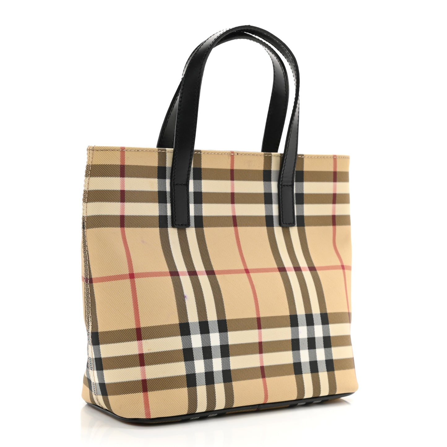 House Check Small Tote Black