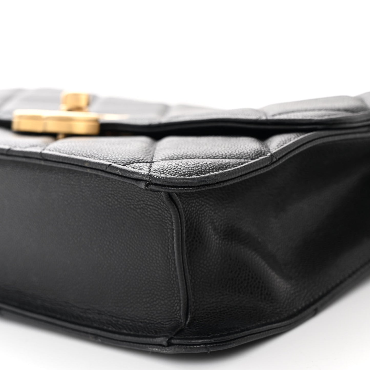 Caviar Quilted CC Large Flap Black