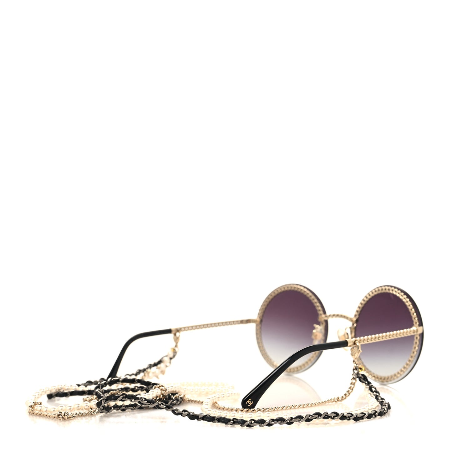 Round Chain Sunglasses 4245 Gold