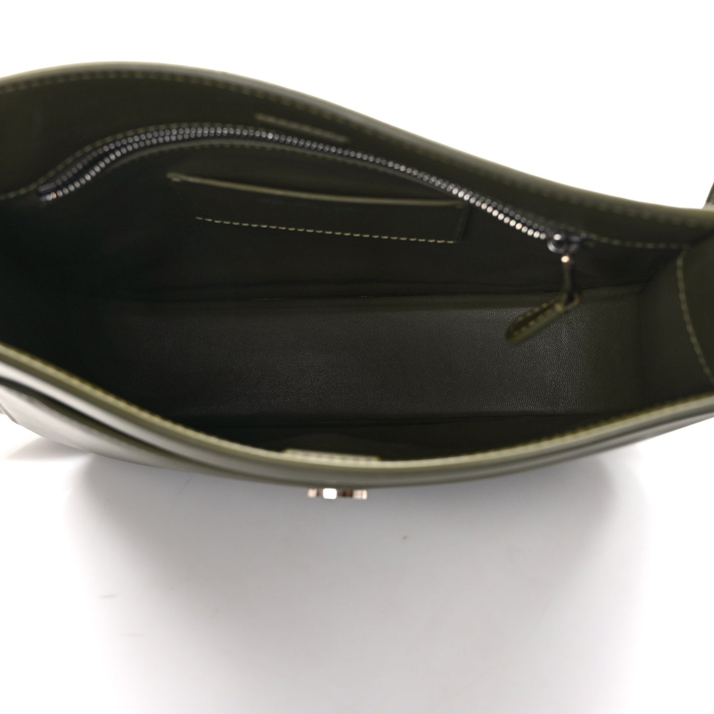Grained Calfskin Fleur Crossbody Green