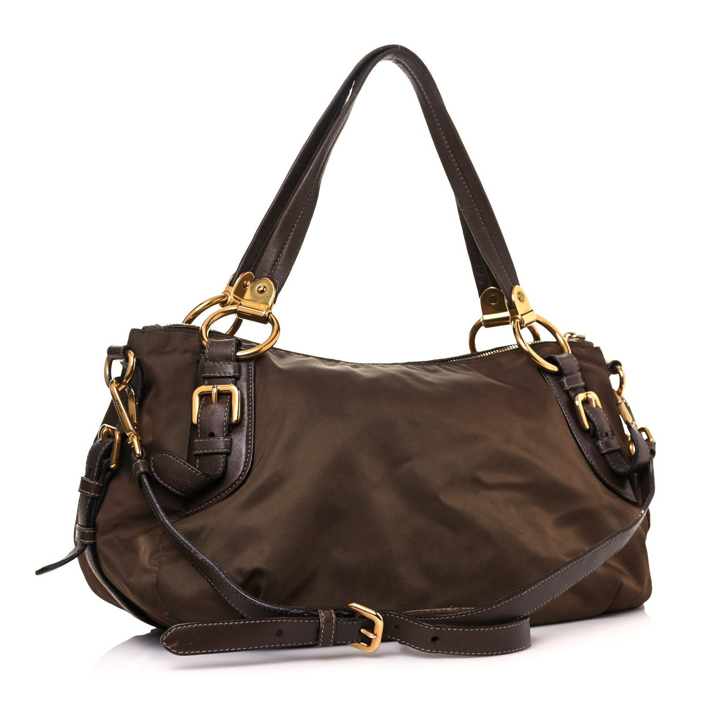 Tessuto Nylon Vitello Daino Satchel Corinto