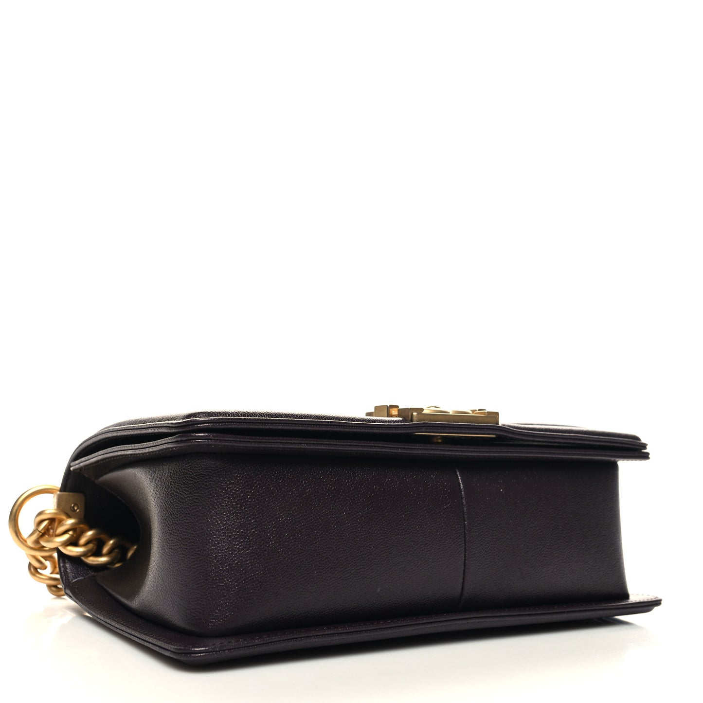 Caviar Quilted Medium Boy Flap Dark Purple