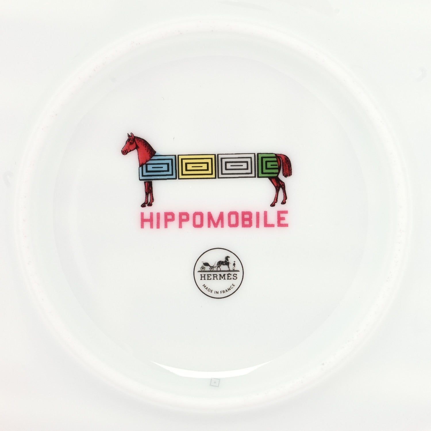 Hermes Porcelain Hippomobile Dessert Plate Set of 2 5 of 6