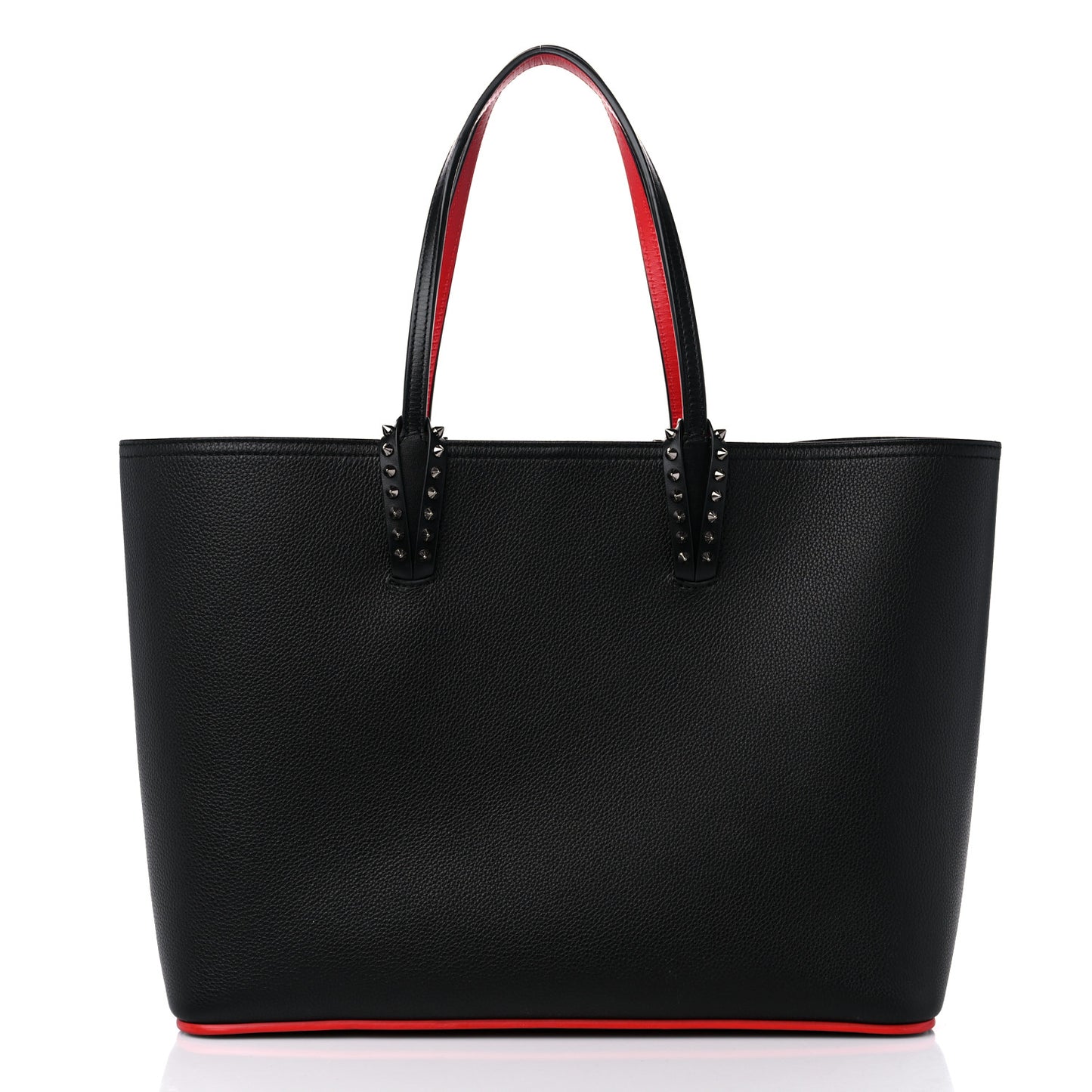 Calfskin Empire Spikes Small East West Cabata Tote Black