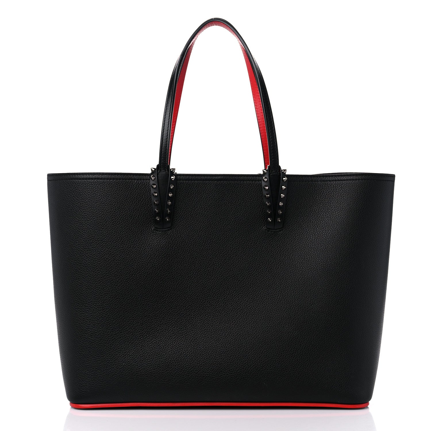 Christian Louboutin Calfskin Empire Spikes Small East West Cabata Tote Black 3 of 12