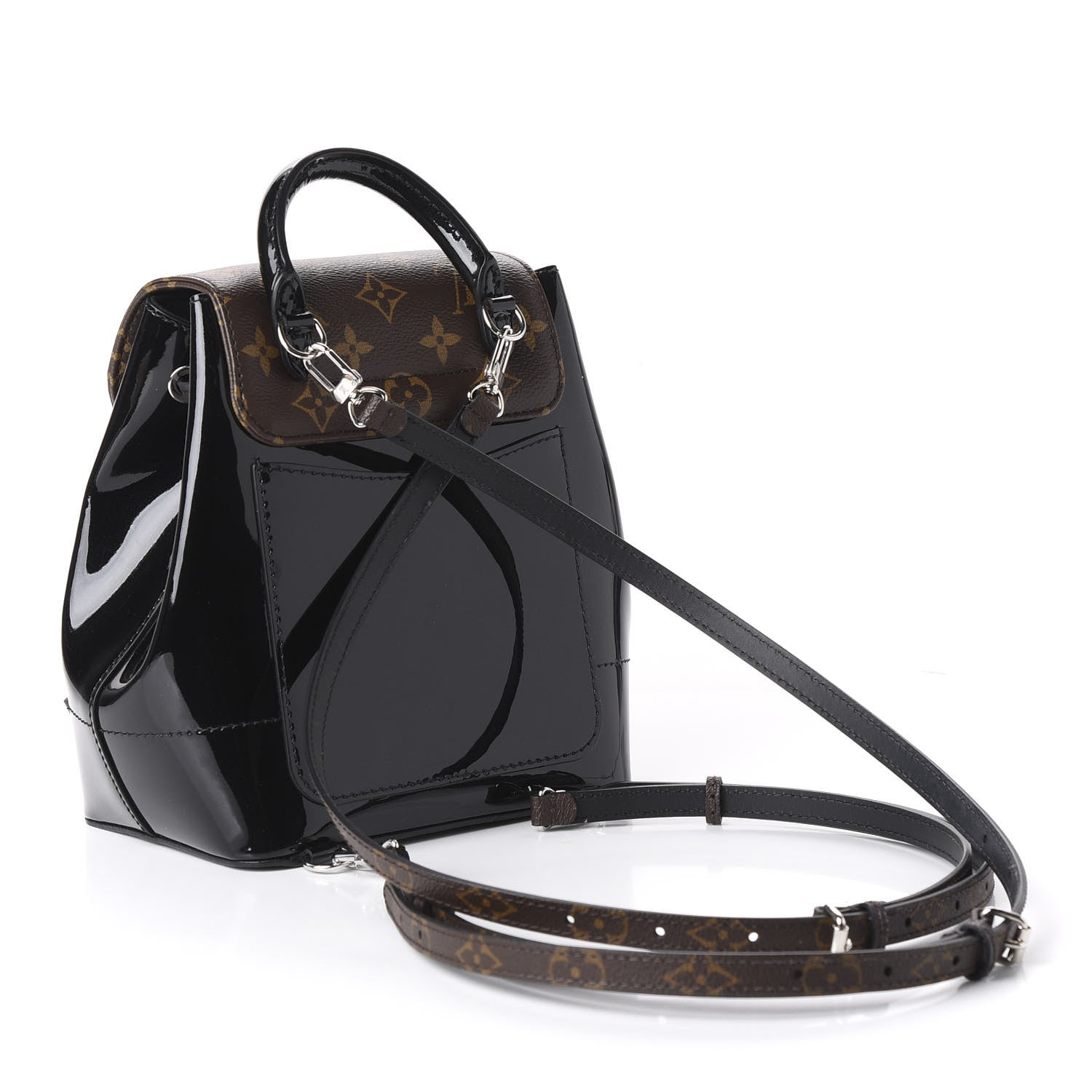 Louis Vuitton Patent Monogram Hot Springs Backpack Black 2 of 7