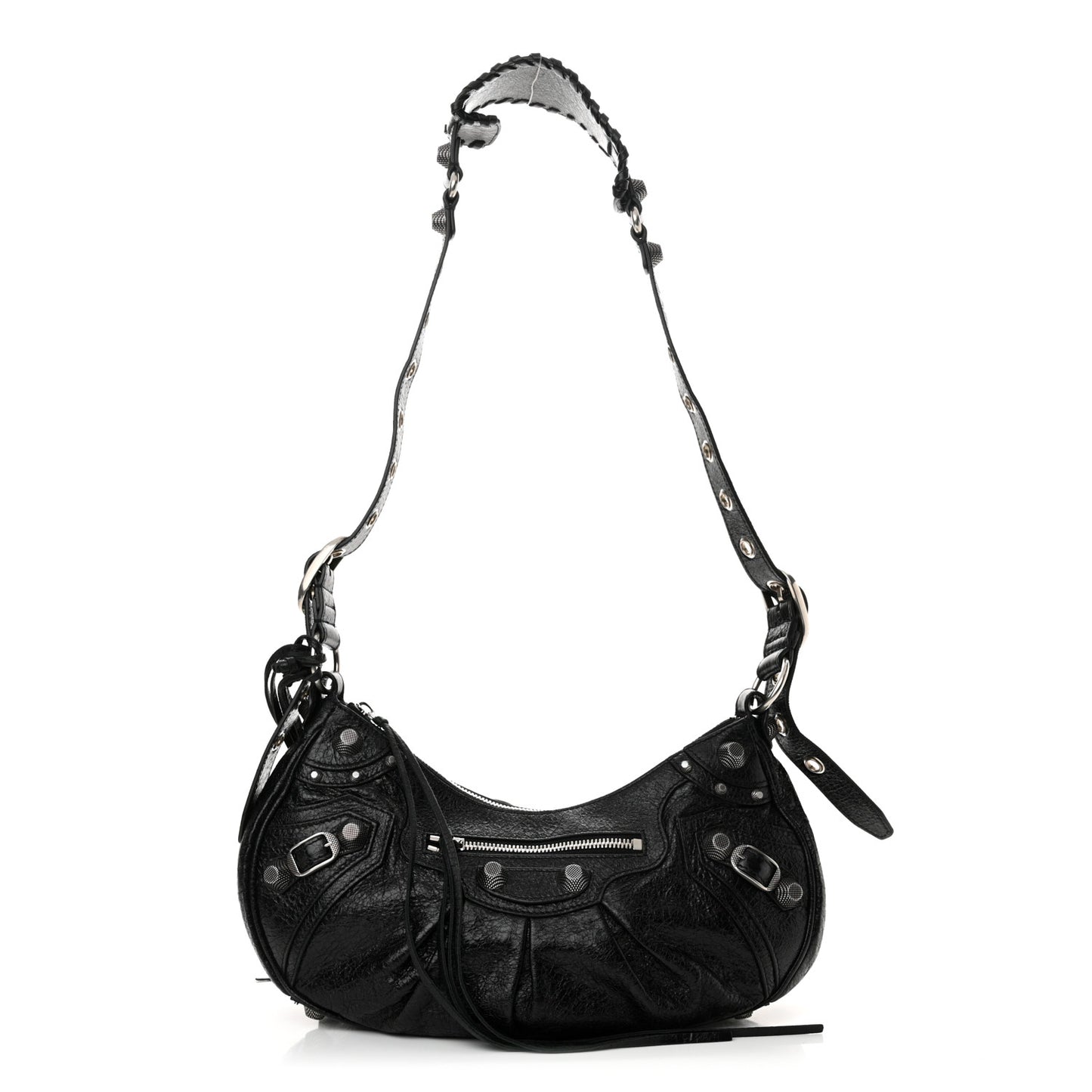 Agneau Arena Small Le Cagole Shoulder Bag Black