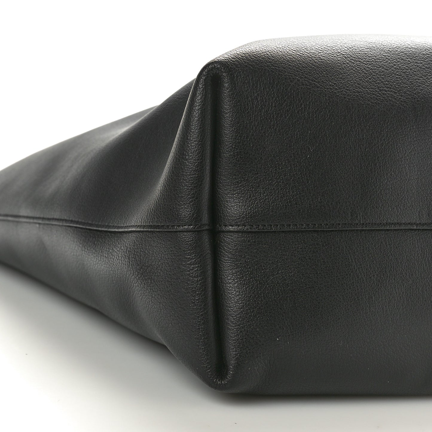 Calfskin Large Shopping Tote Black