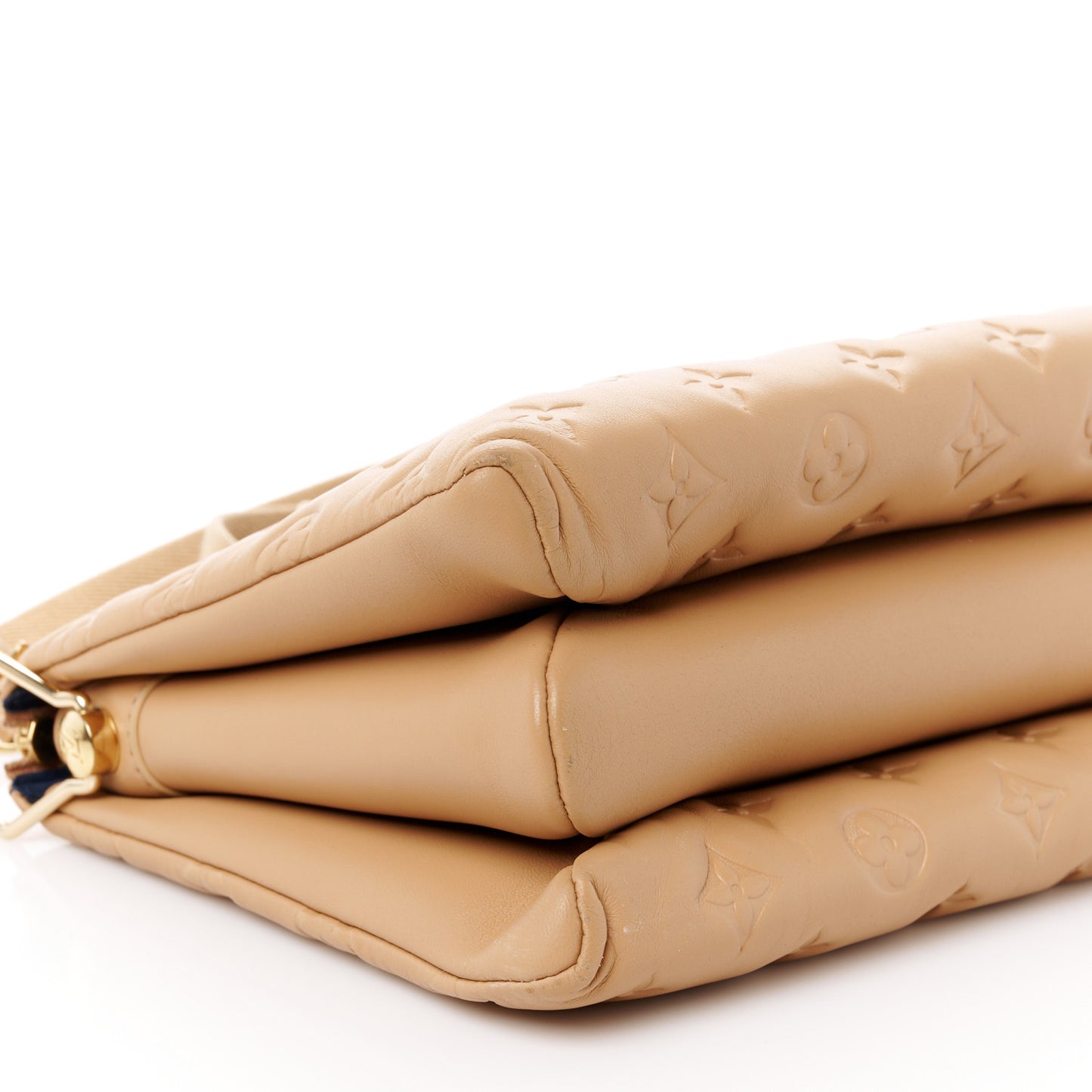 Lambskin Embossed Monogram Coussin PM Camel