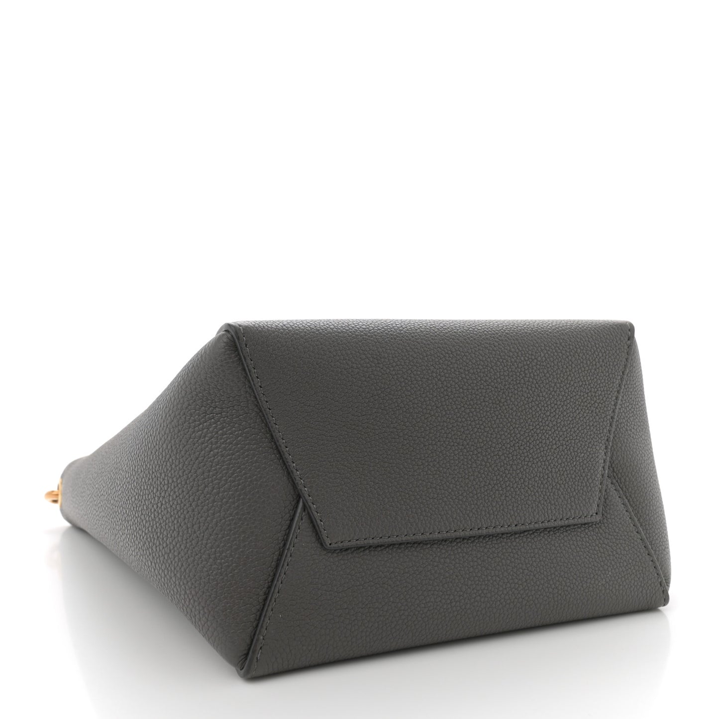 Soft Grained Calfskin Small Sangle Bucket Bag Kohl