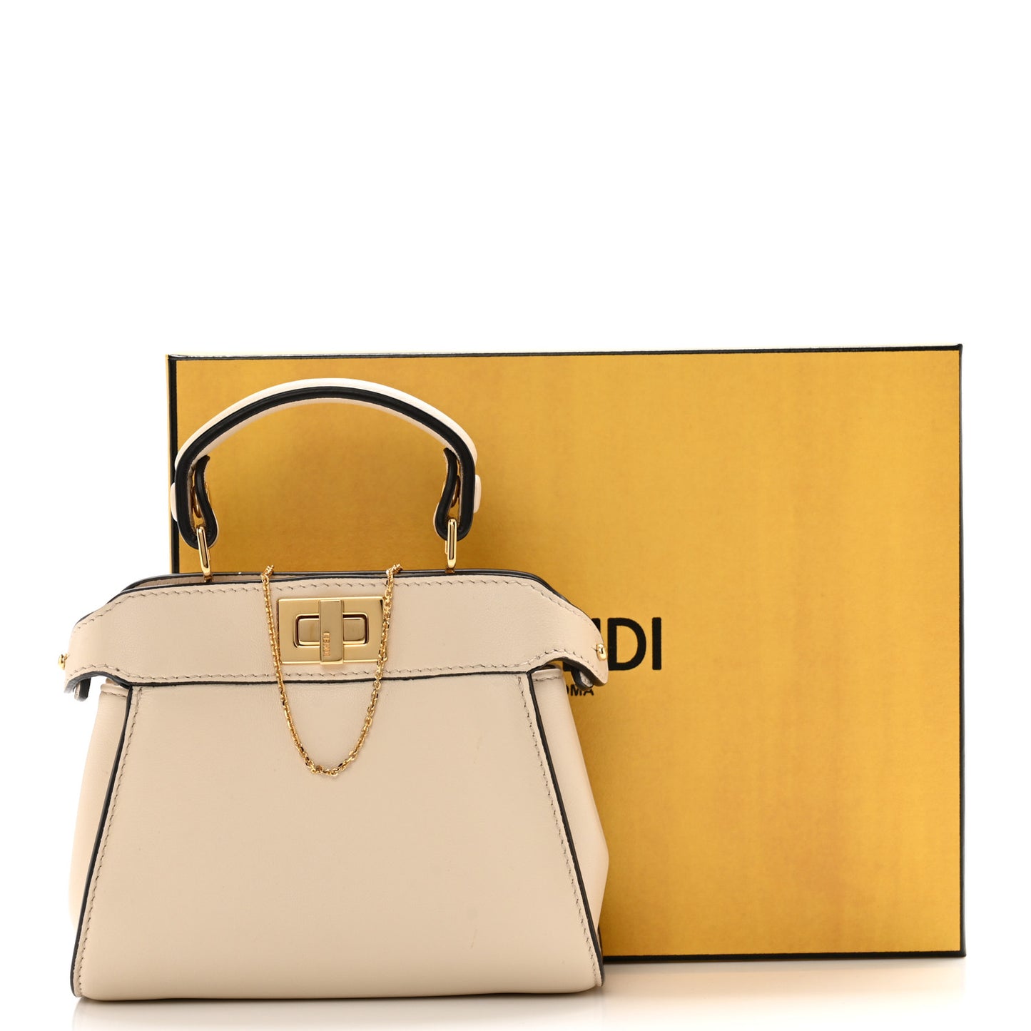 Camellia Nappa Nano Peekaboo Satchel White