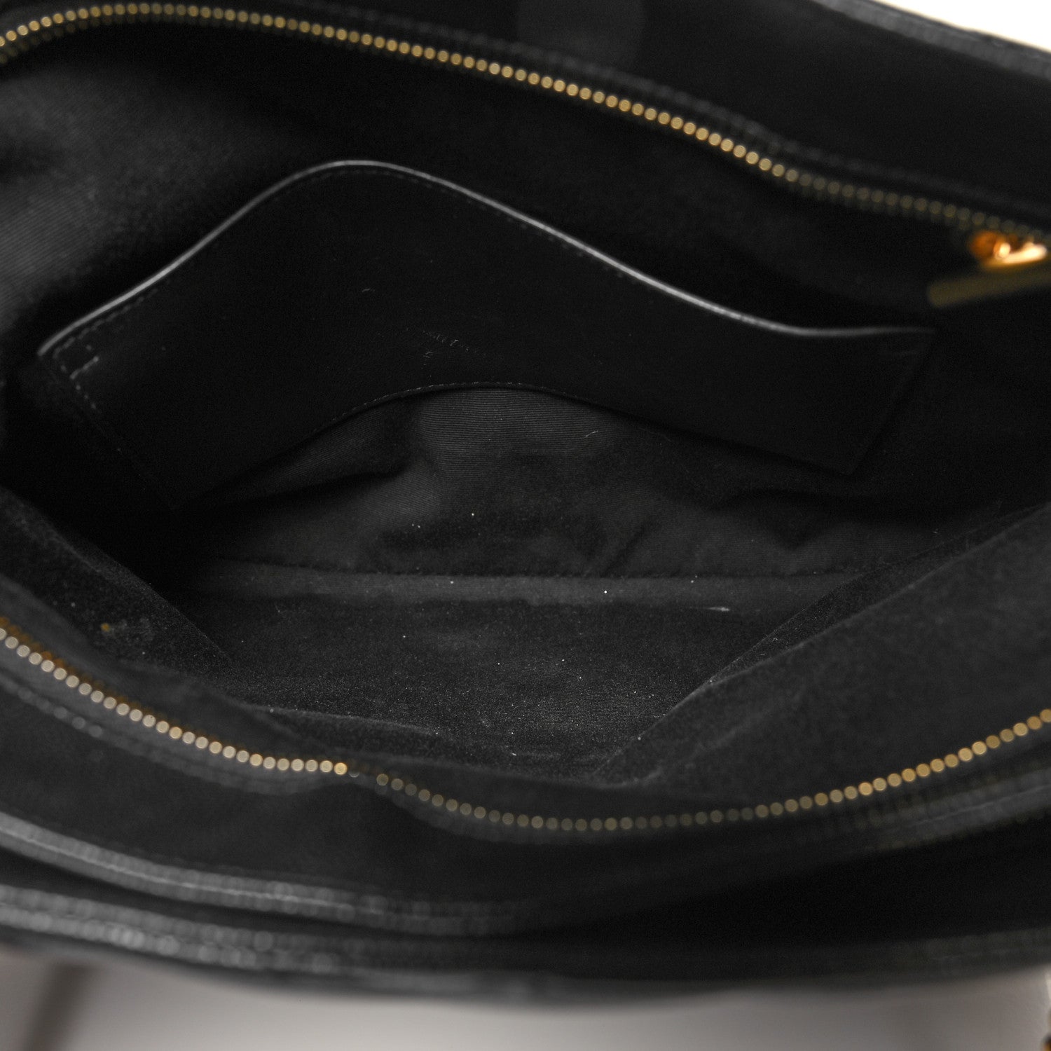 Saint Laurent Grain de Poudre Matelasse Chevron Medium Tribeca Shopping Bag Black 5 of 12