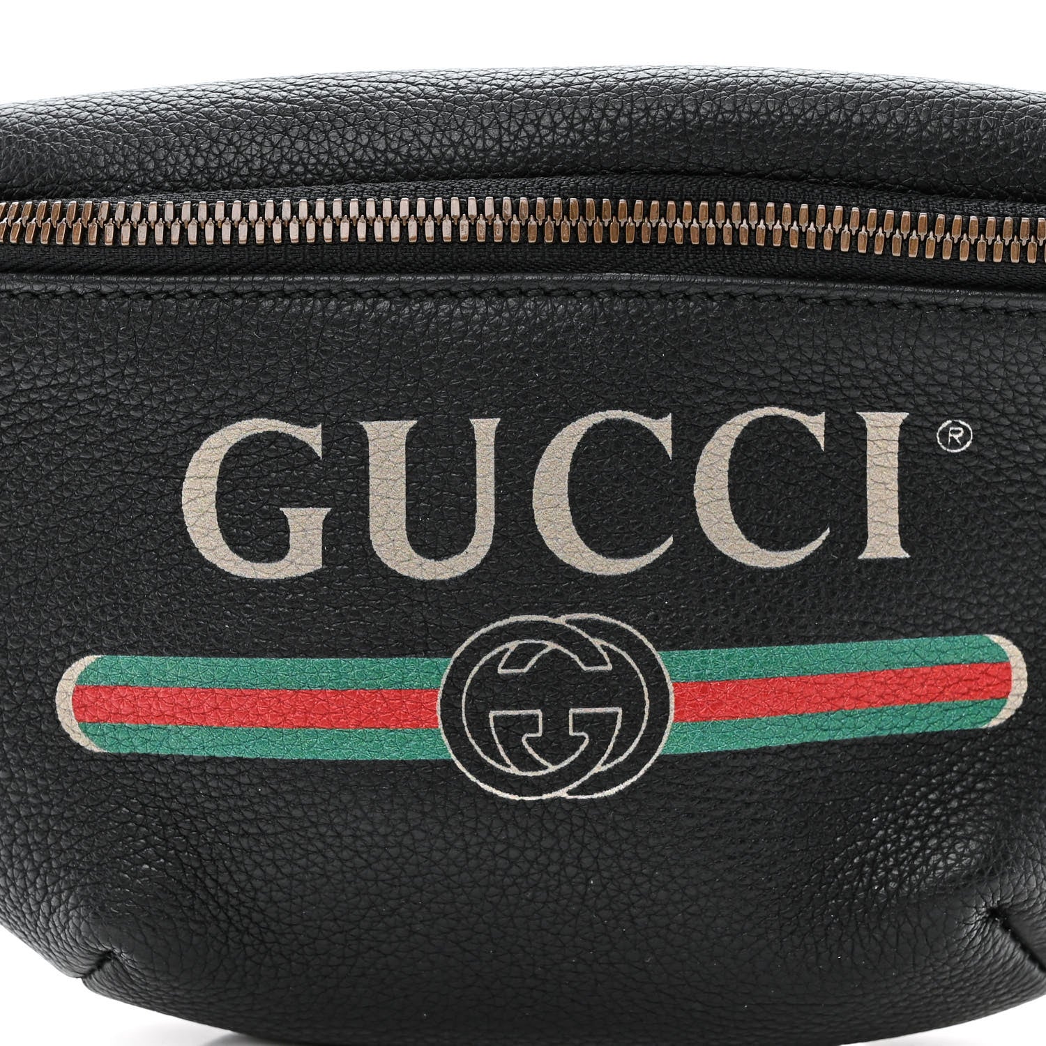 Gucci Grained Calfskin Small Logo Belt Bag Black 8 of 10