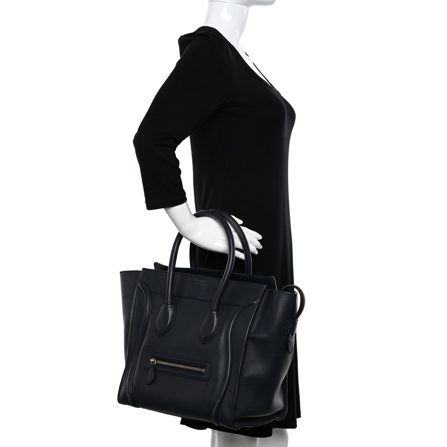 Smooth Calfskin Mini Luggage Navy Blue