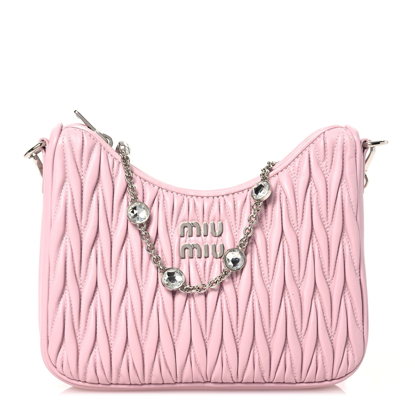 Nappa Matelasse Shoulder Bag Alabastro