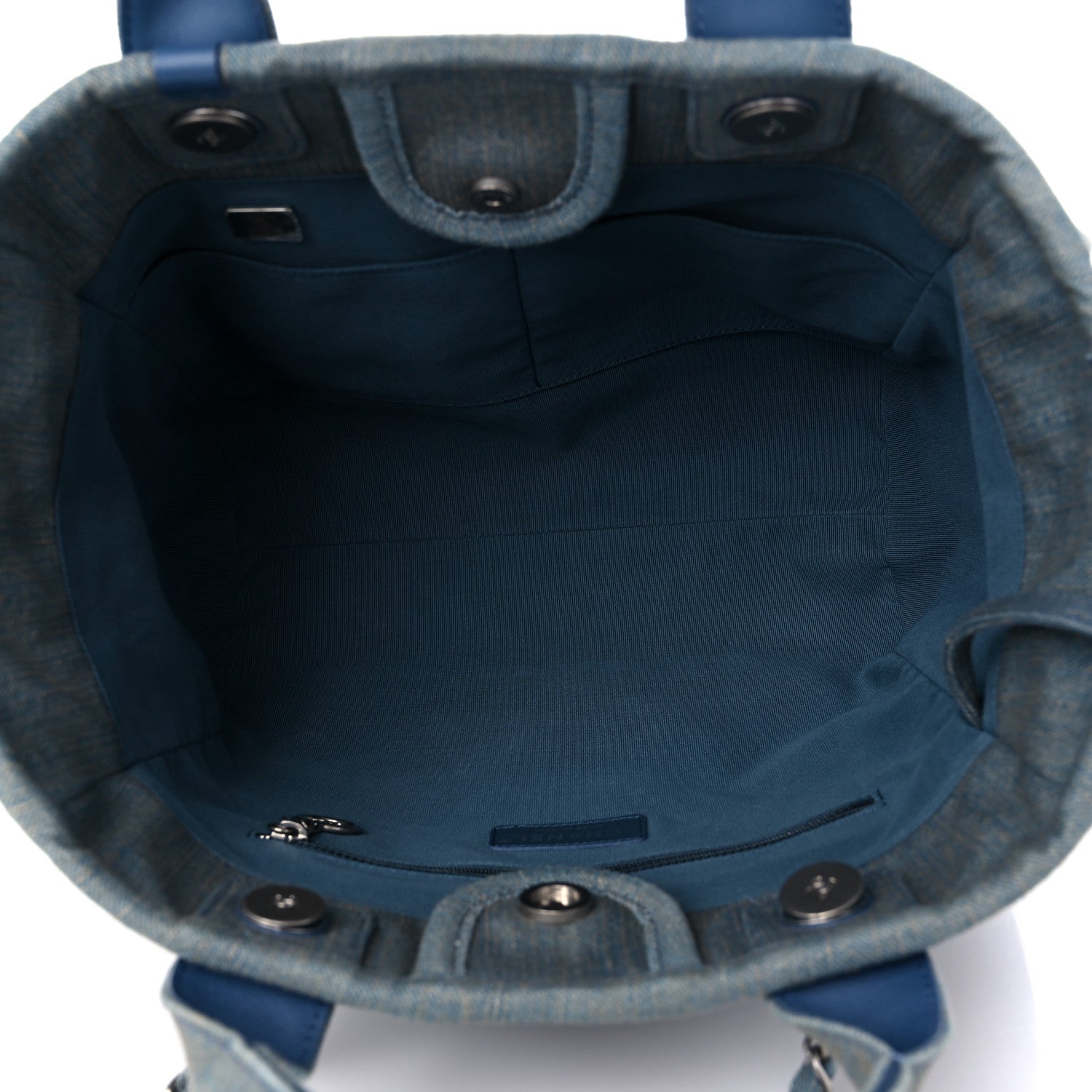 Chanel Denim Small Deauville Tote Light Blue 6 of 11