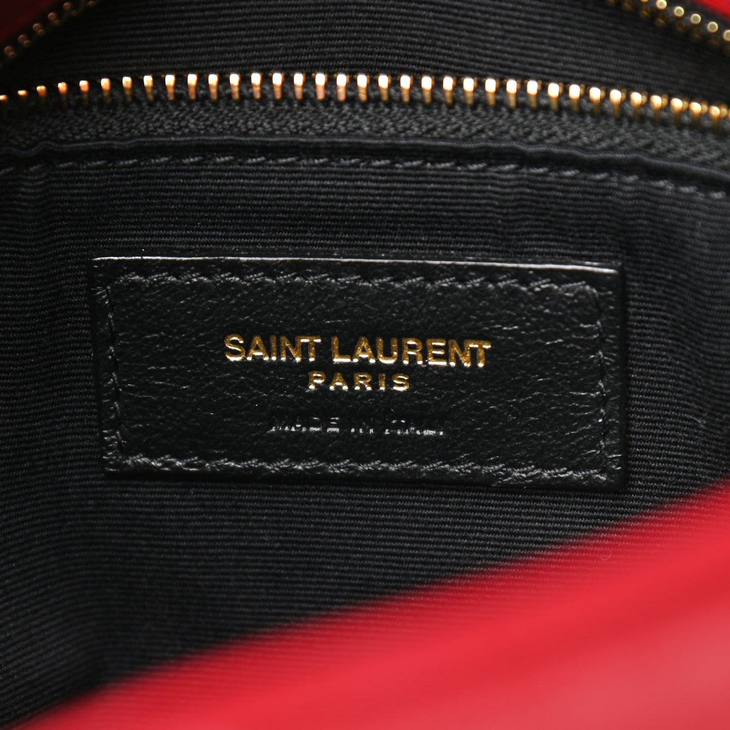 Lambskin Quilted Small Loulou Puffer Monogram Chain Satchel Red